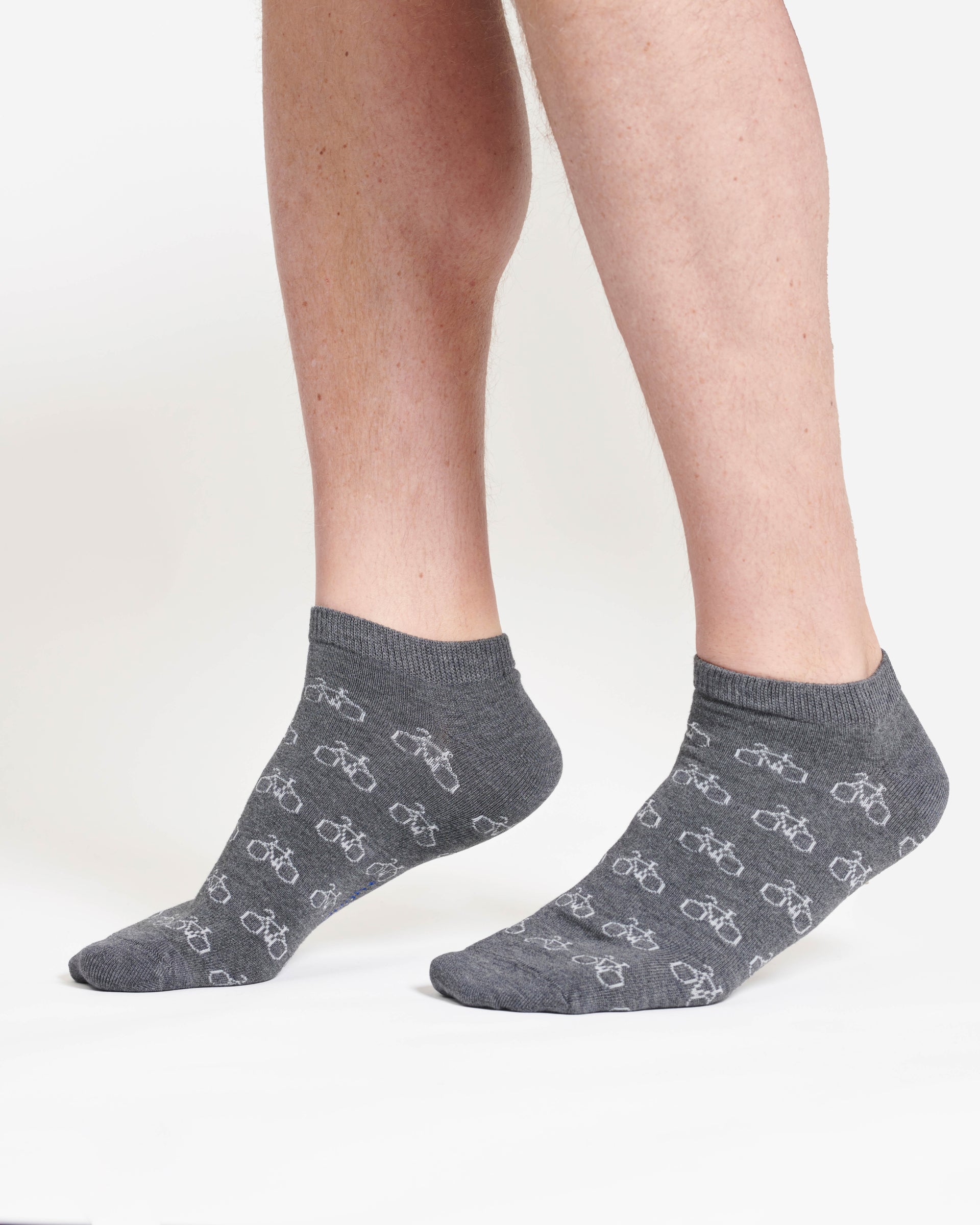 Bicycle Bamboo Trainer Socks - Grey