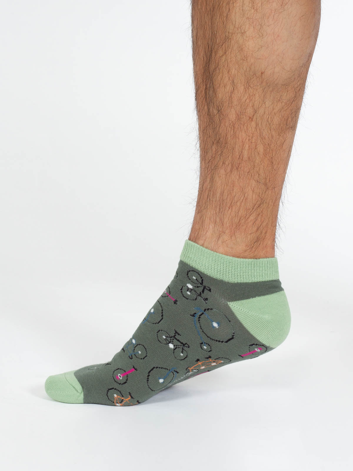 Bike Bamboo Trainer Socks - Green