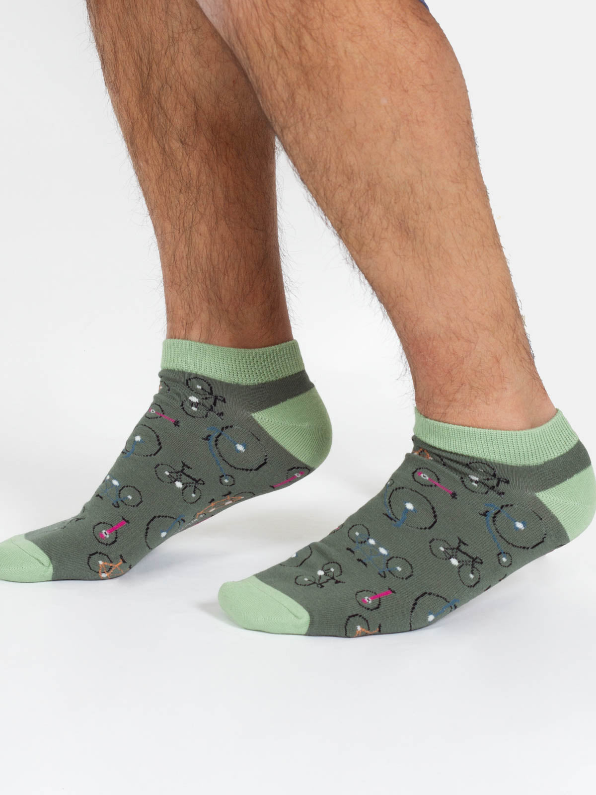 Bike Bamboo Trainer Socks - Green