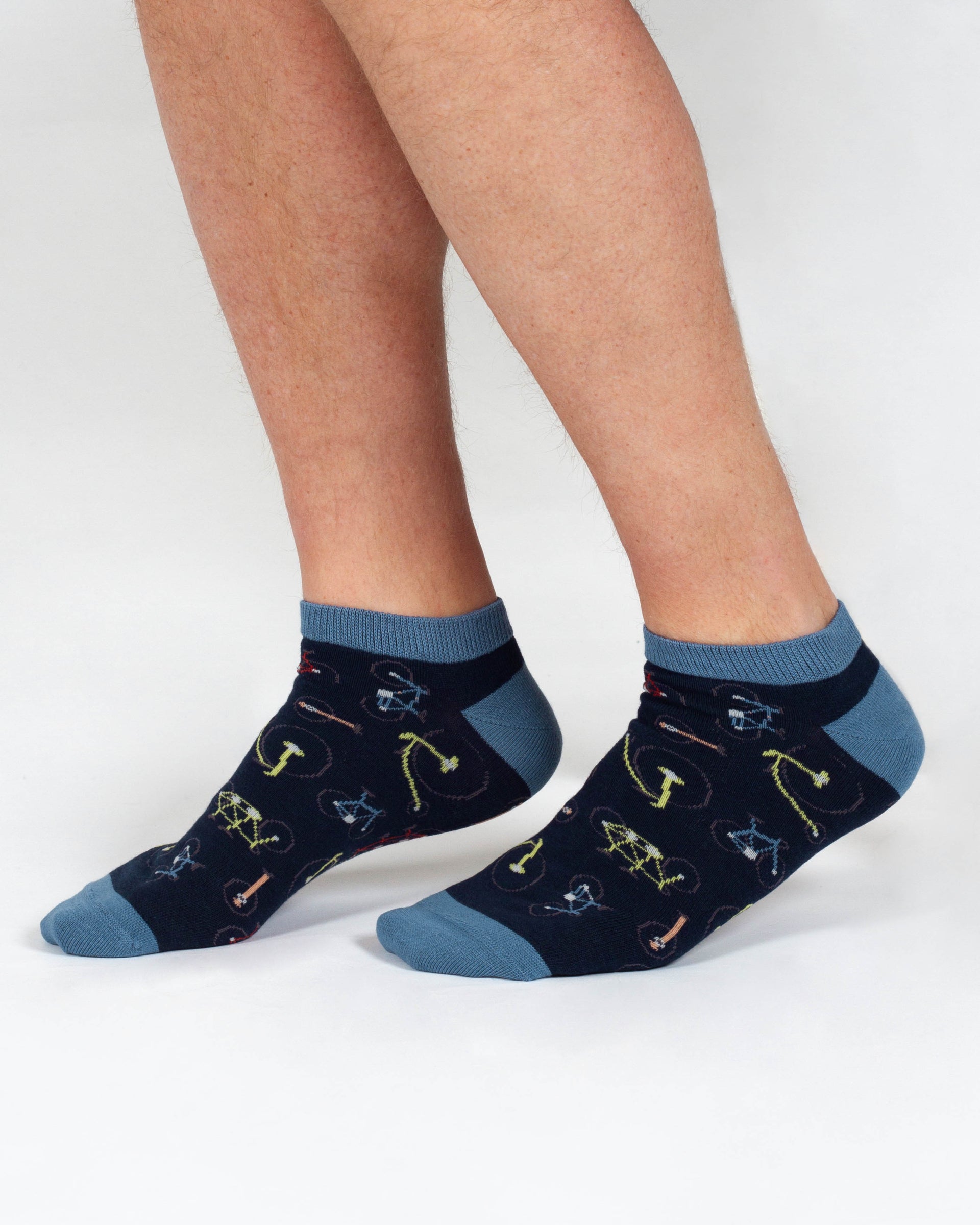Bike Bamboo Trainer Socks - Navy