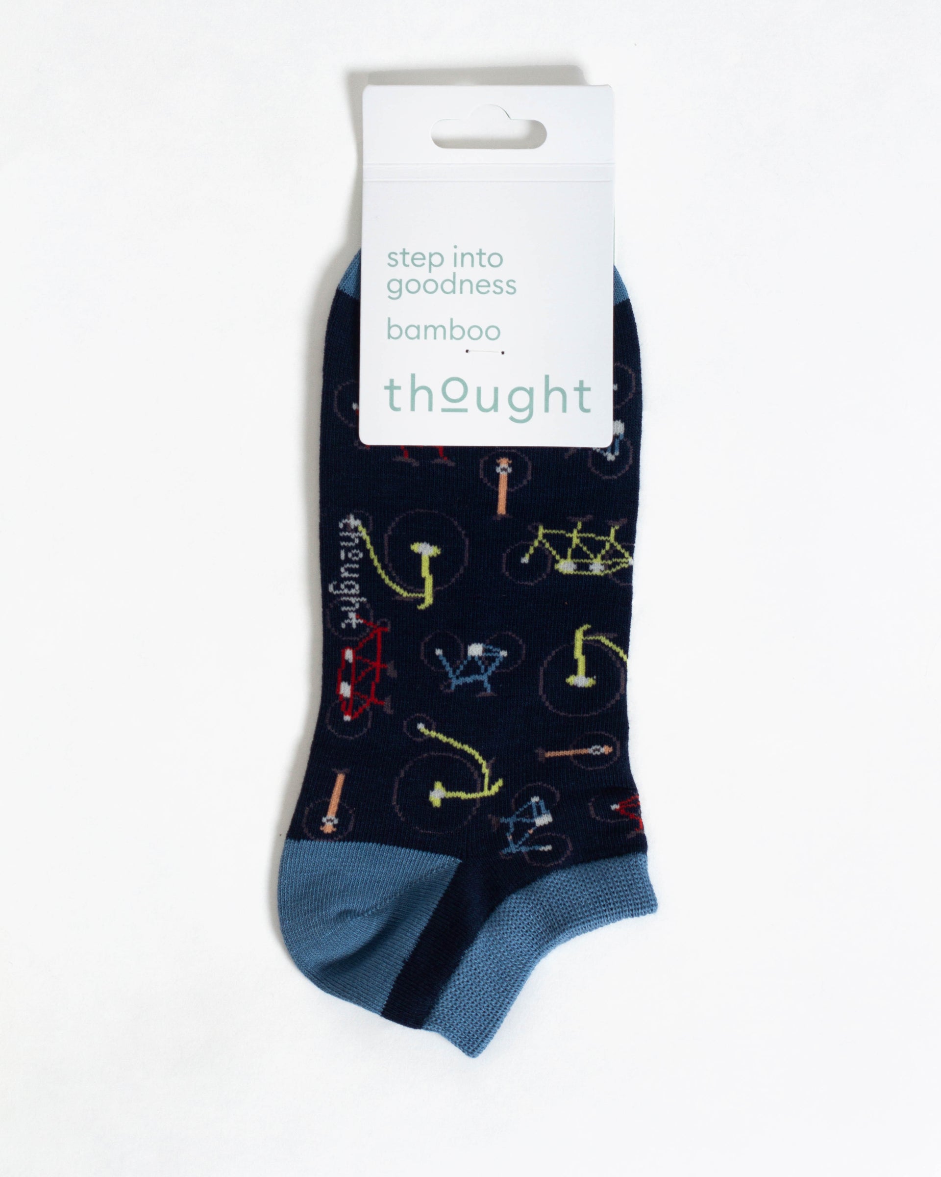 Bike Bamboo Trainer Socks - Navy