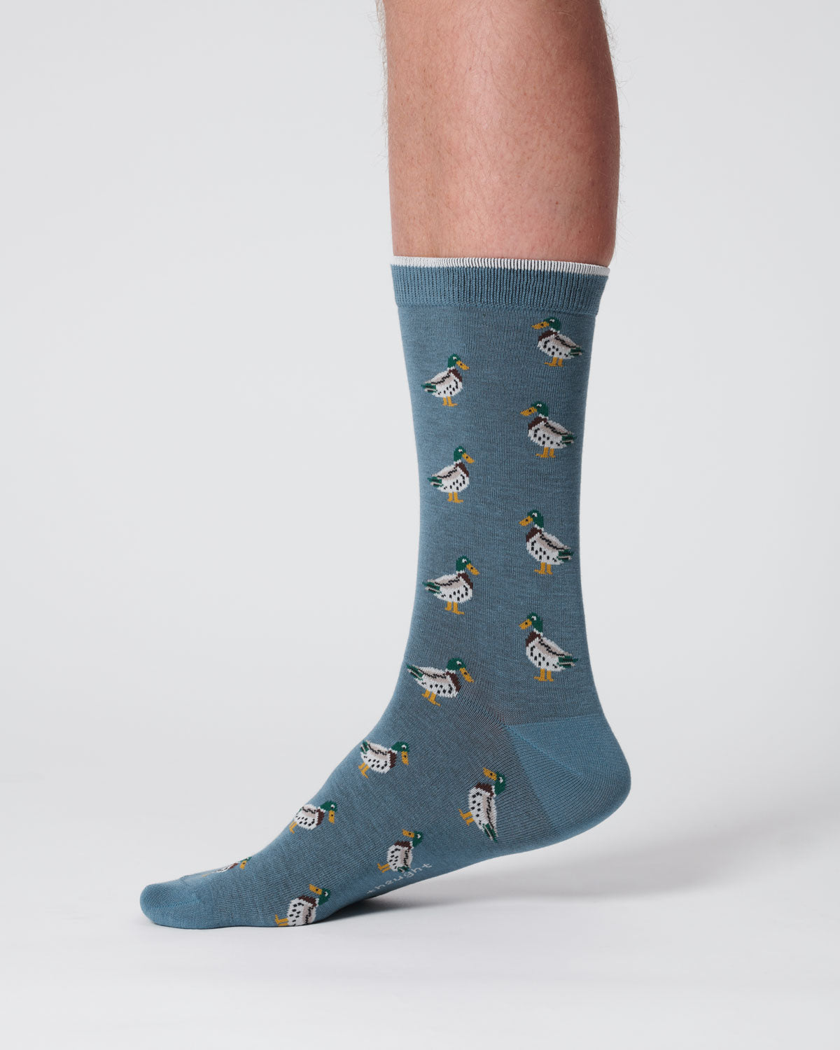 Mens Duck Organic Cotton Socks - Misty Blue