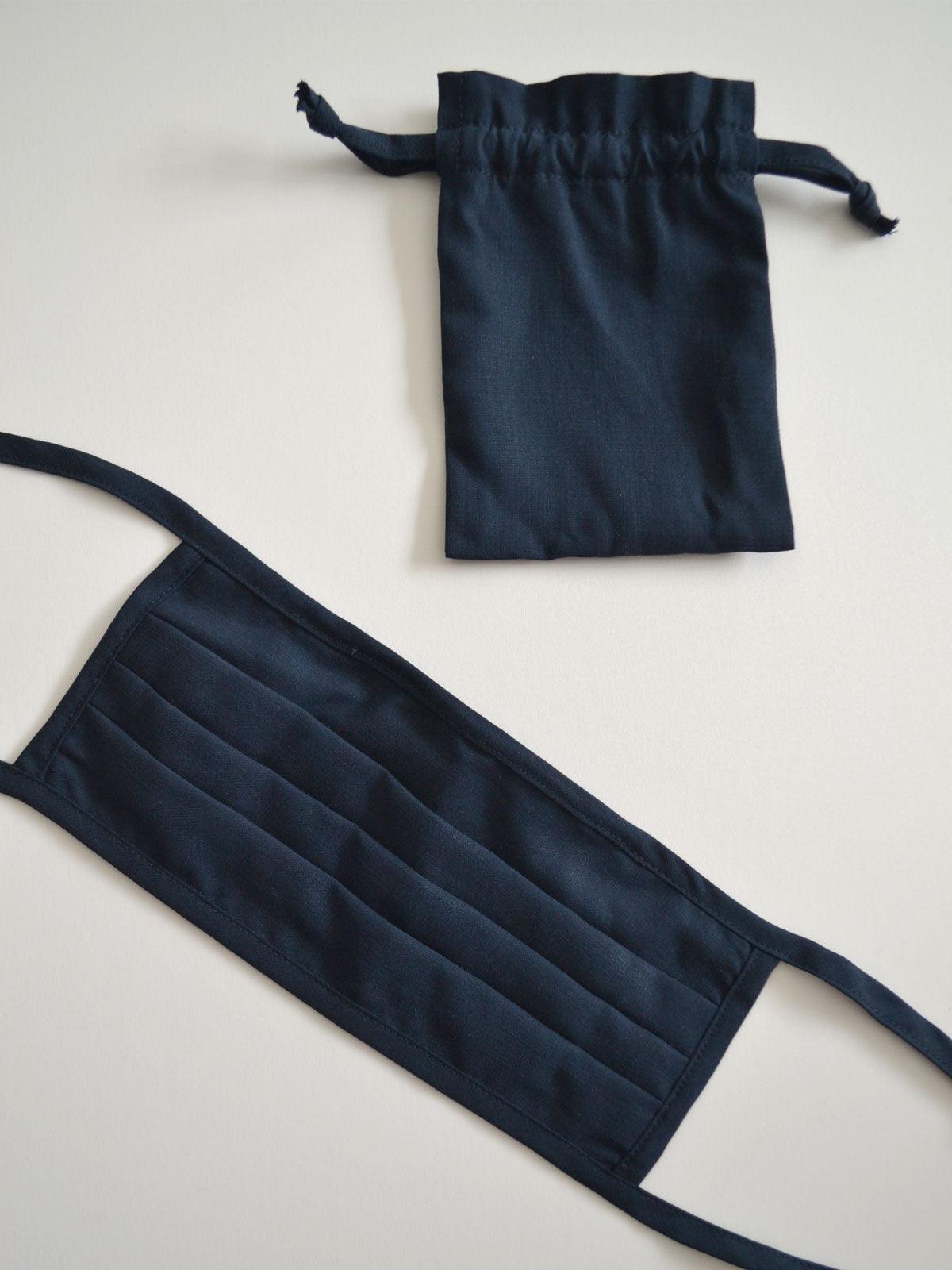 Unisex Tencel Non-Medical Face - Agda Navy - Thought Clothing UK