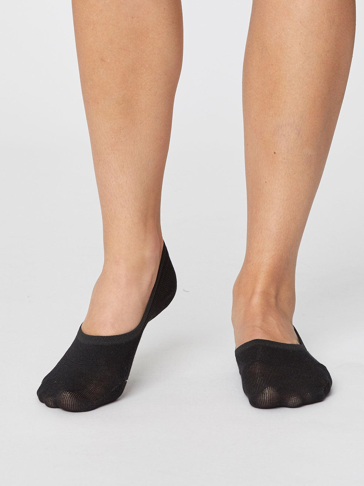 No Show Bamboo Socks - Black - Thought Clothing UK