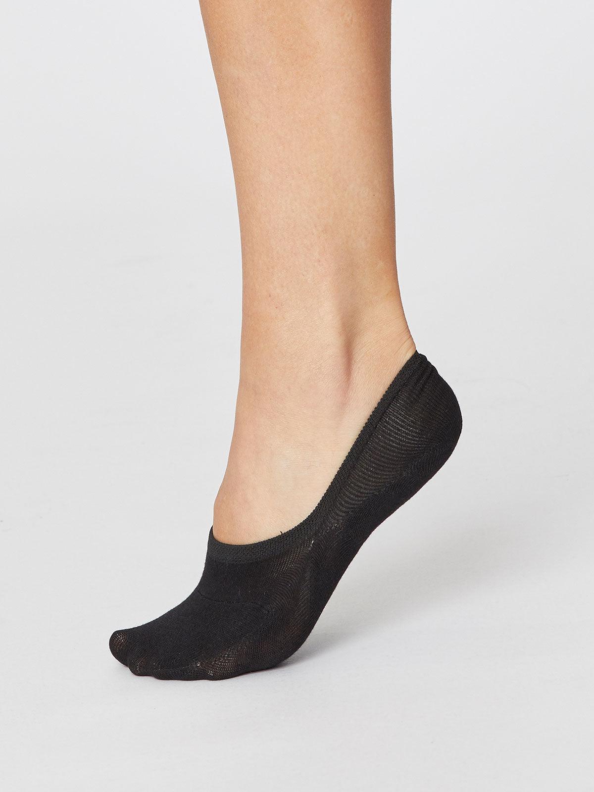 No Show Bamboo Socks - Black - Thought Clothing UK