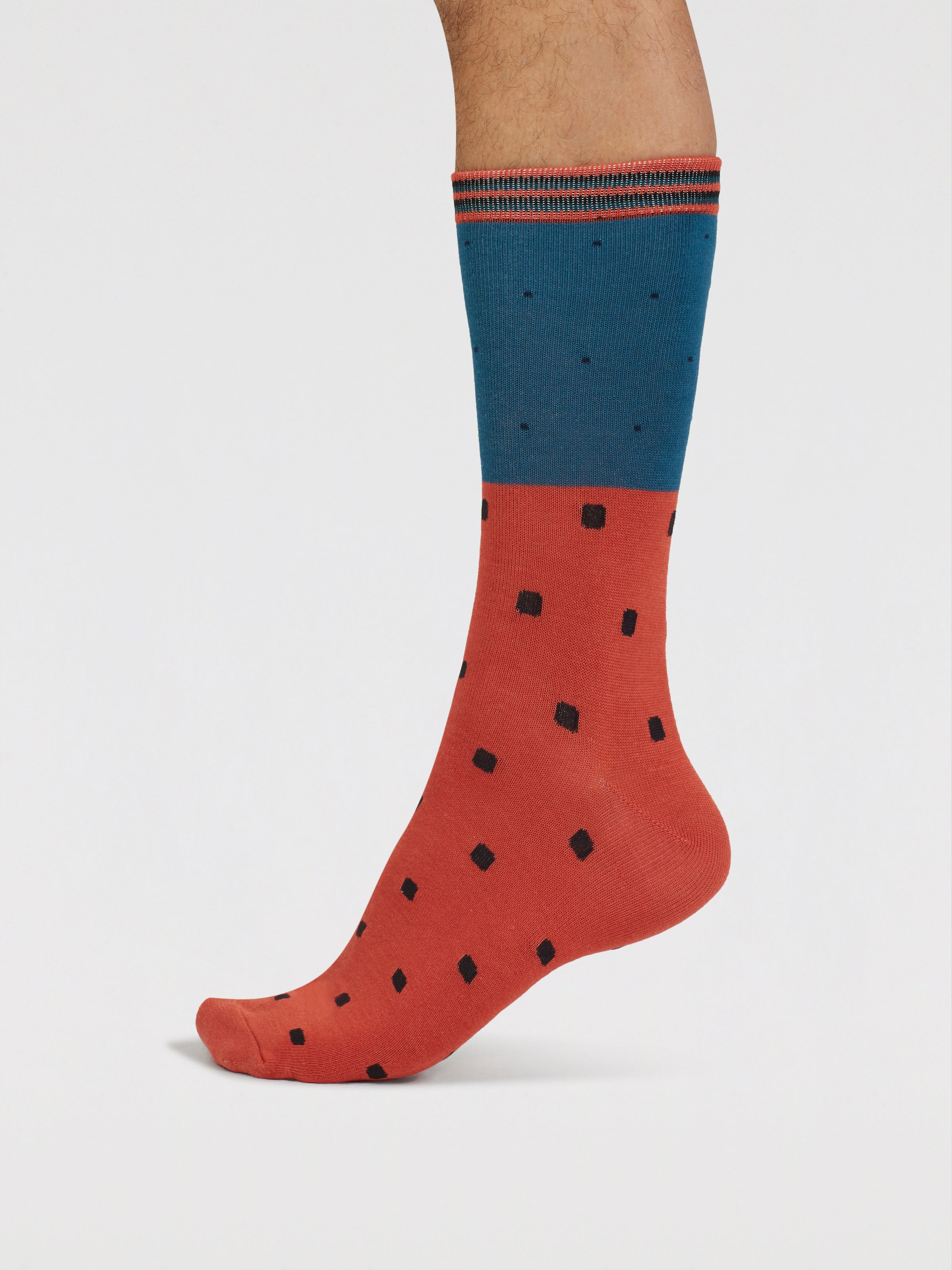 Rowan Spot Bamboo Socks - Lake Blue