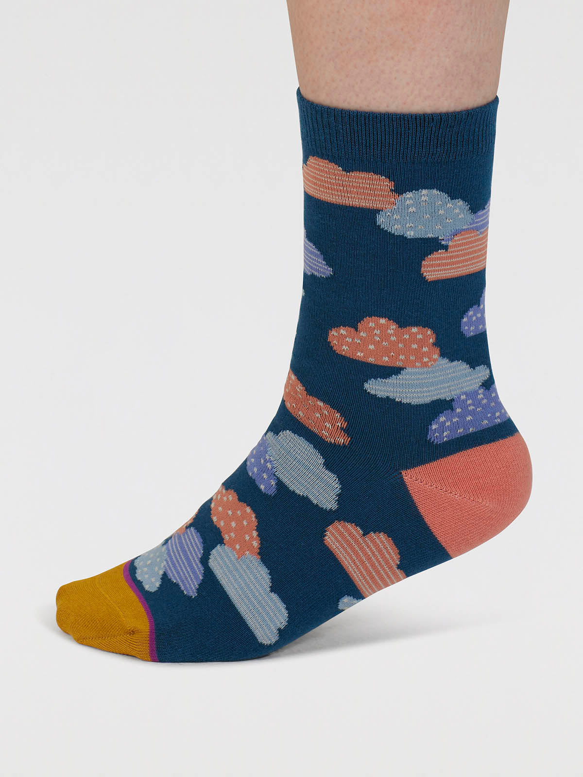 Oriane Weather Organic Cotton Socks - Chambray Blue