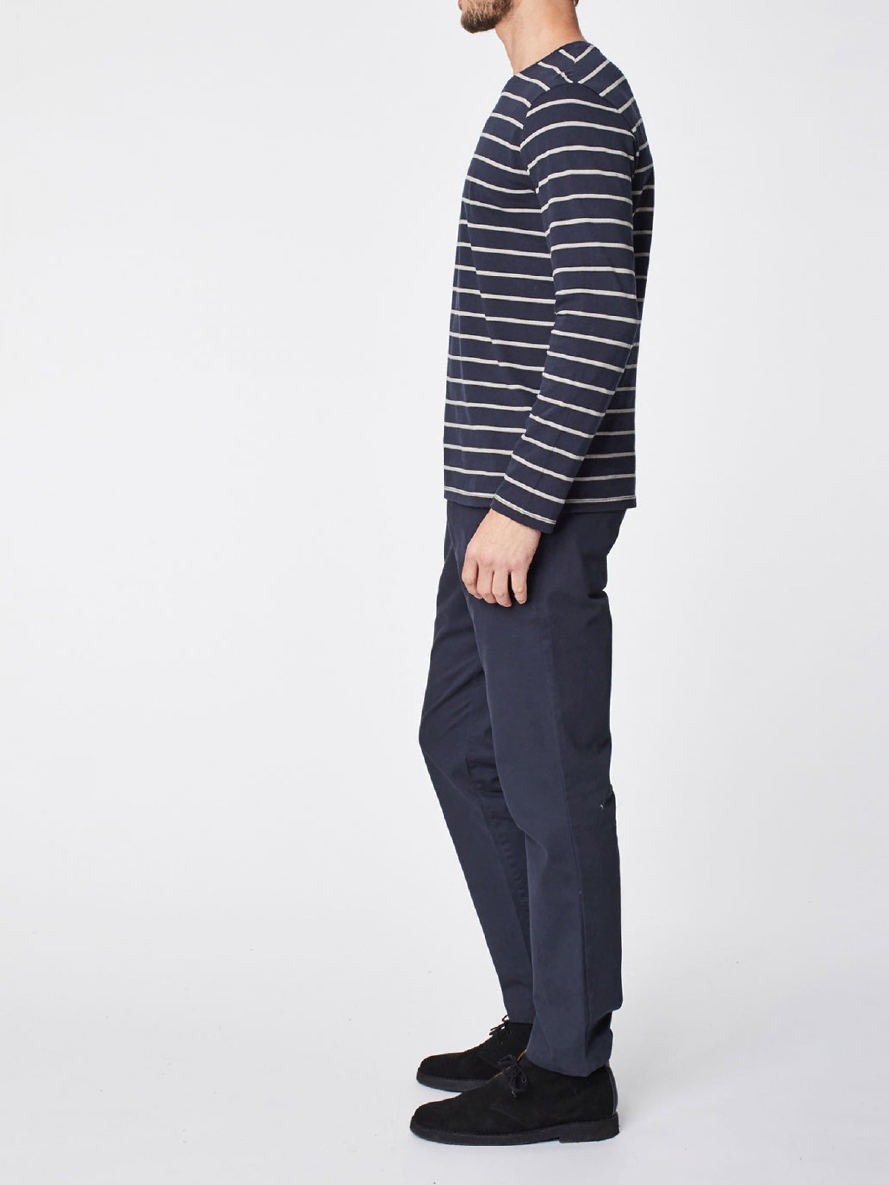 Filip Hemp Long Sleeve Striped Top