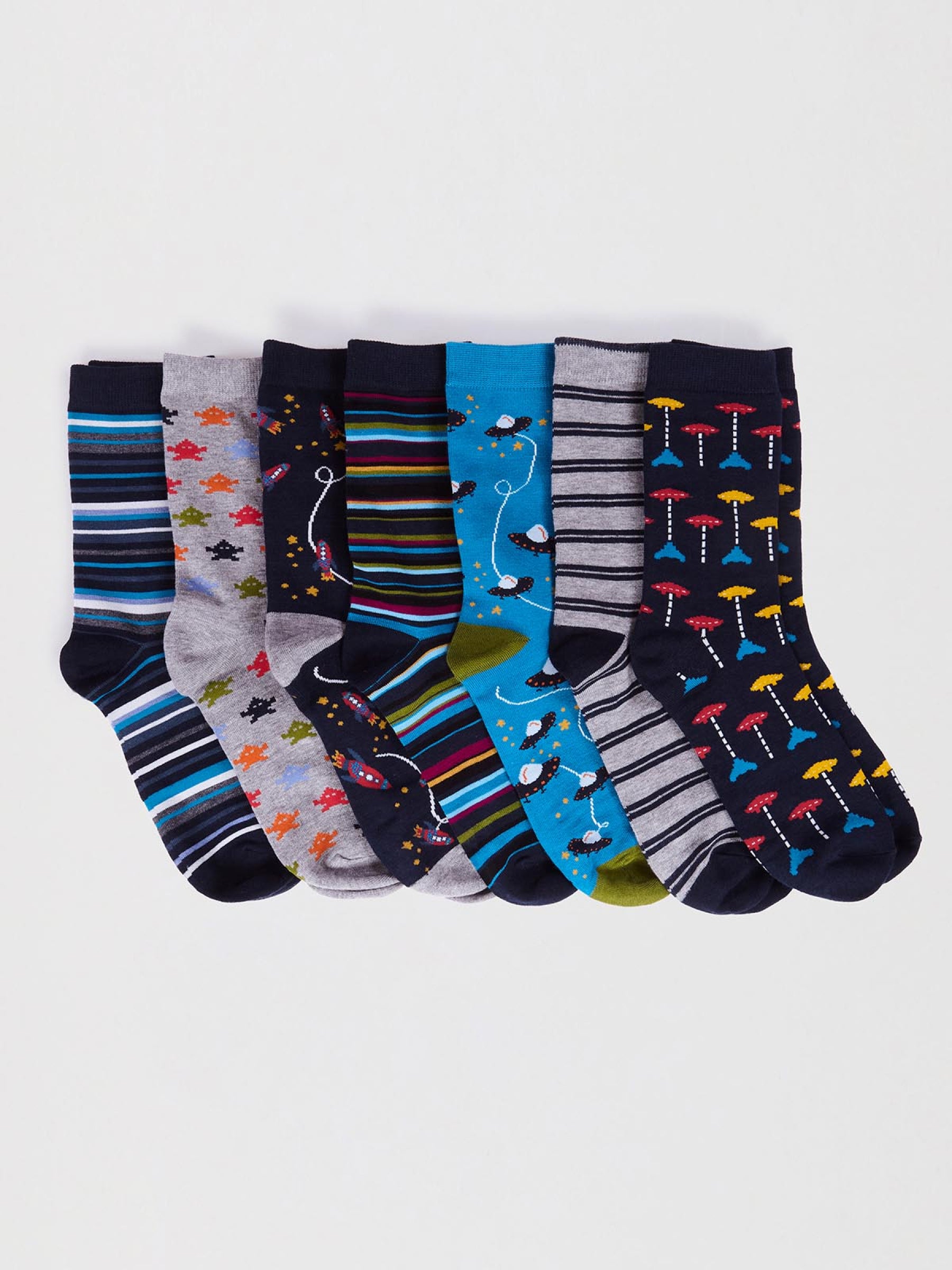 The Space Collection Bamboo Sock Box - Multi