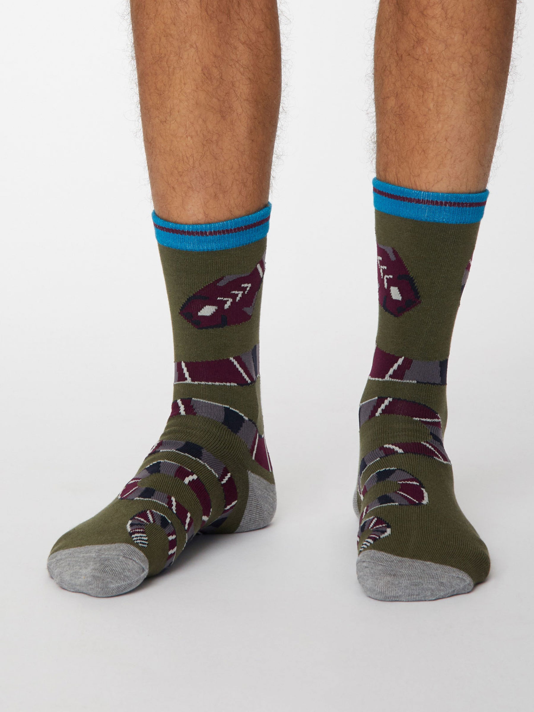 Serpent Socks - Khaki Green