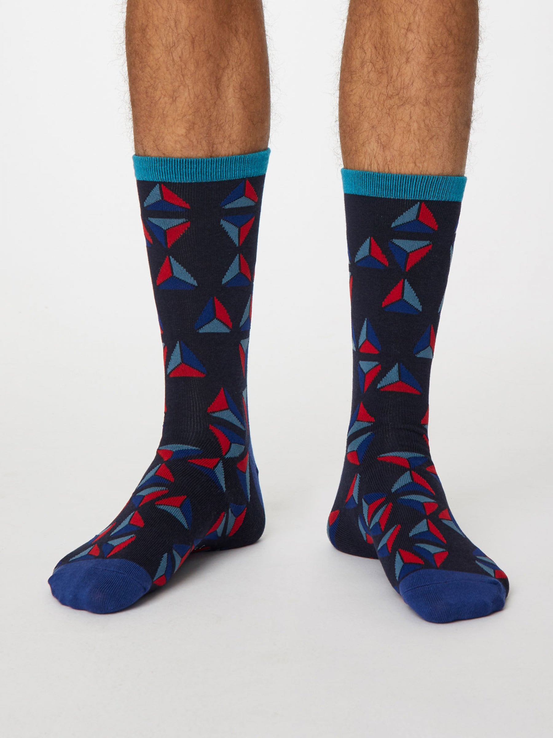 Geometrico Socks - Dark Navy