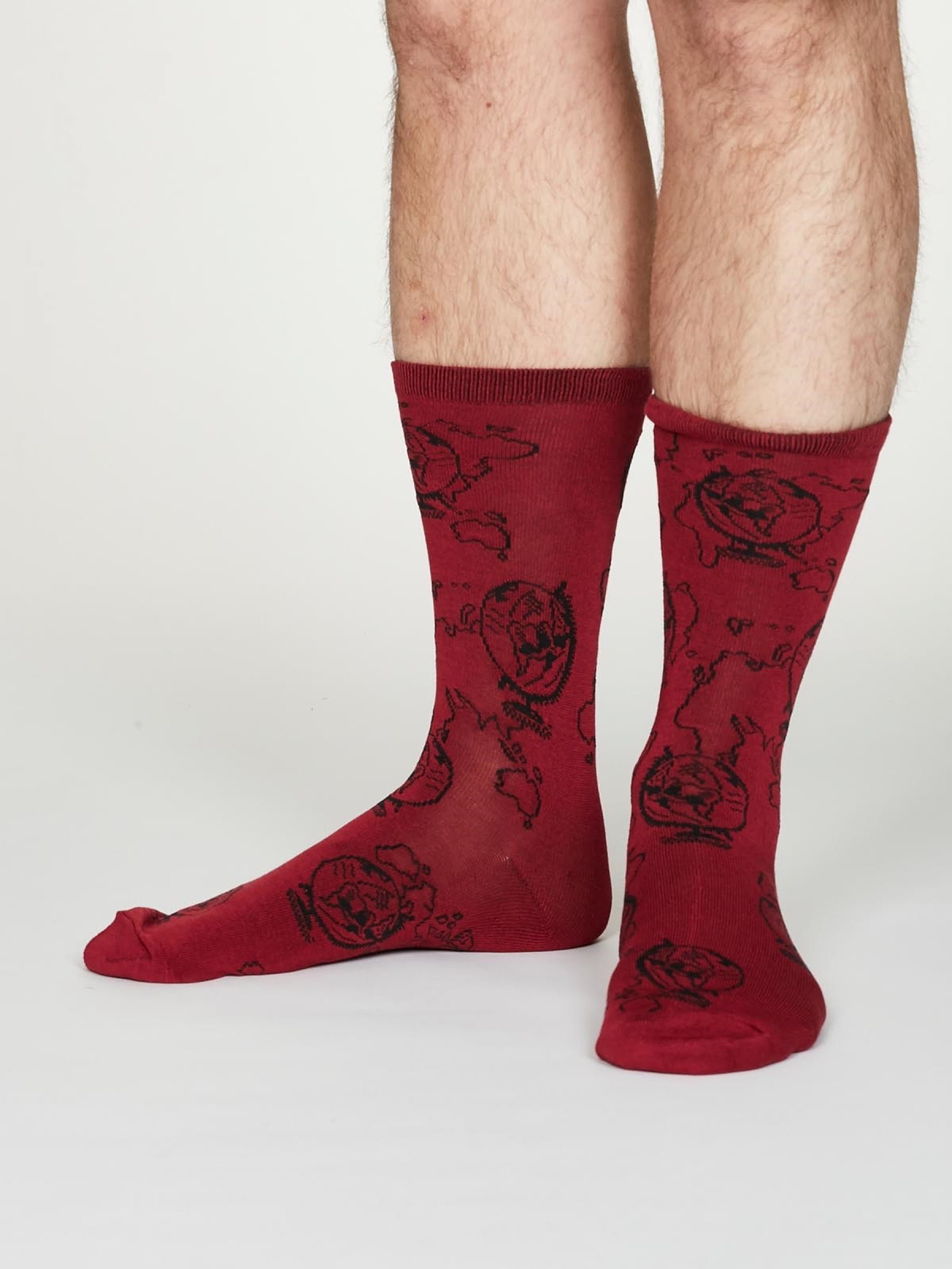 Thaddens Socks - Cranberry