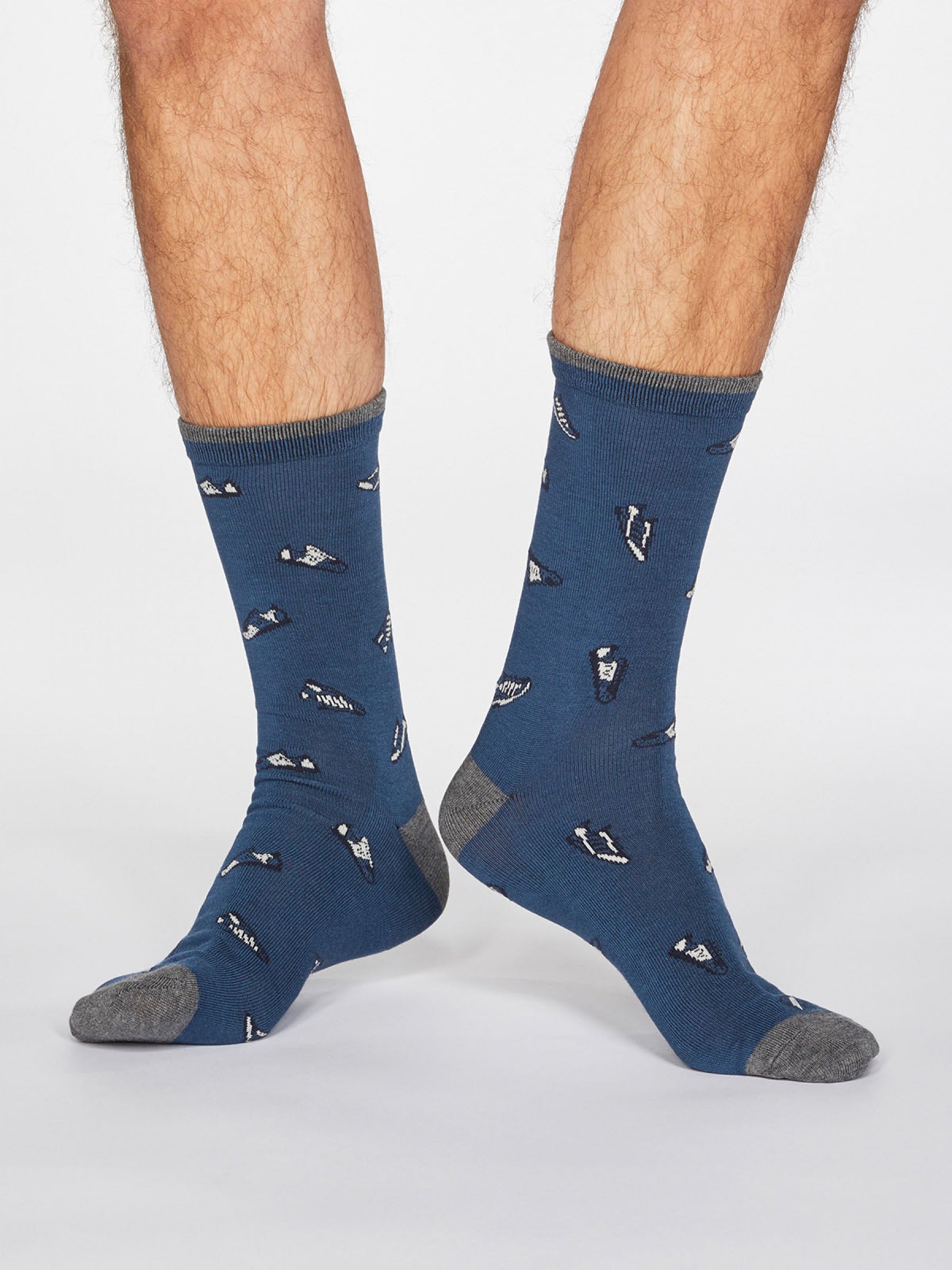 Aiden Trainer Socks - Denim Blue