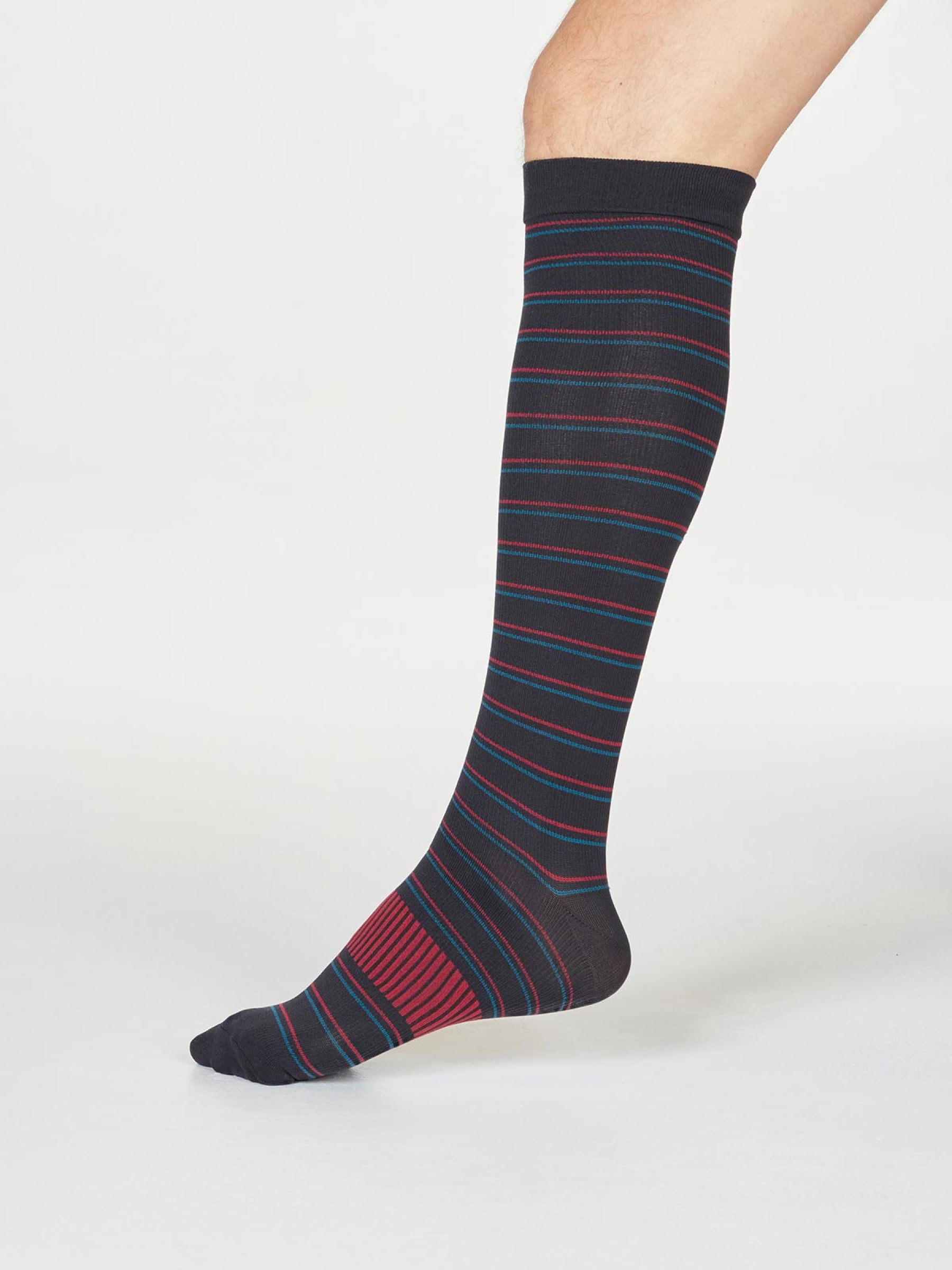 PERRY STRIPE FLIGHT SOCKS - WINE RED