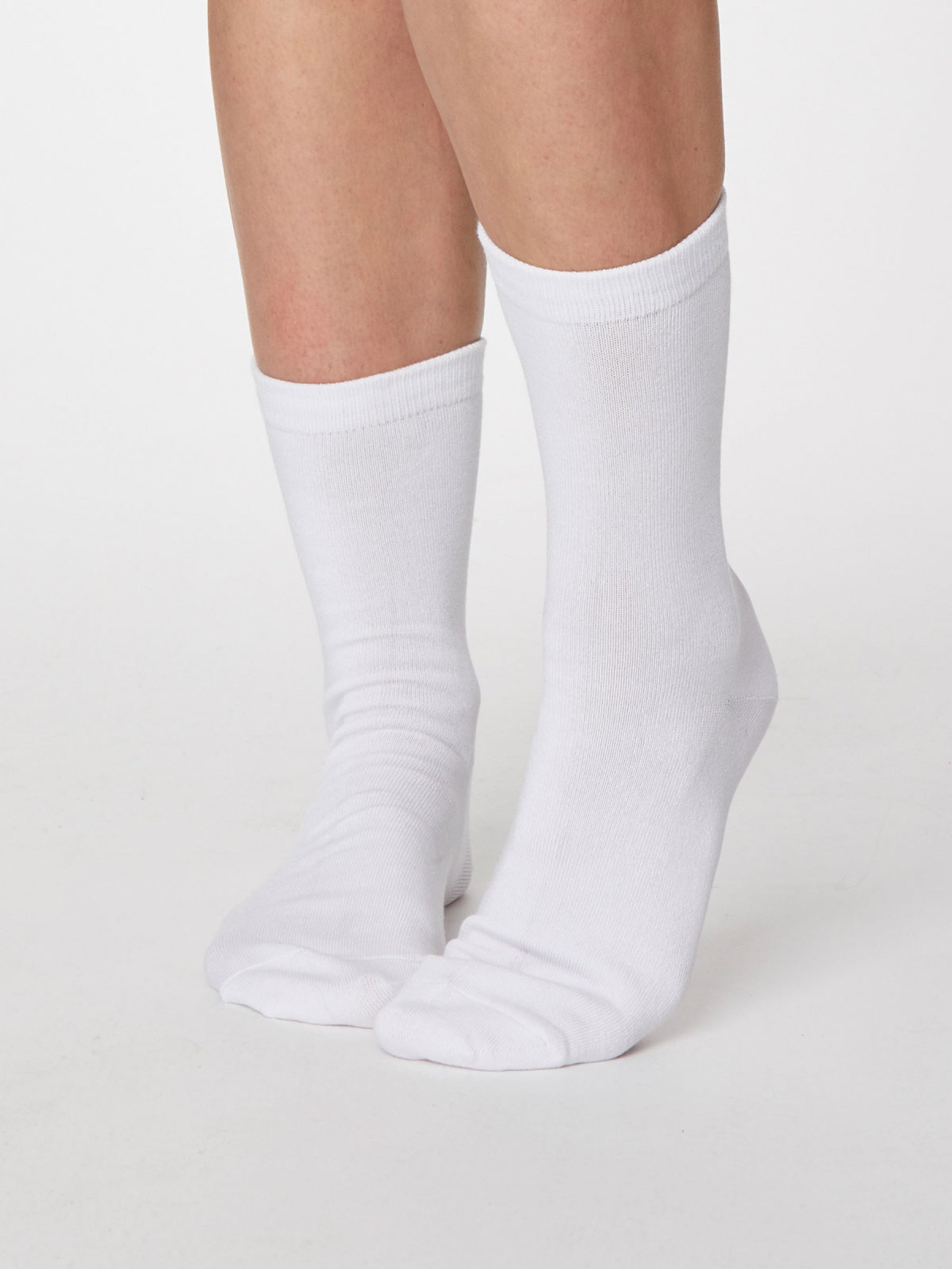 Solid Jackie Socks - White