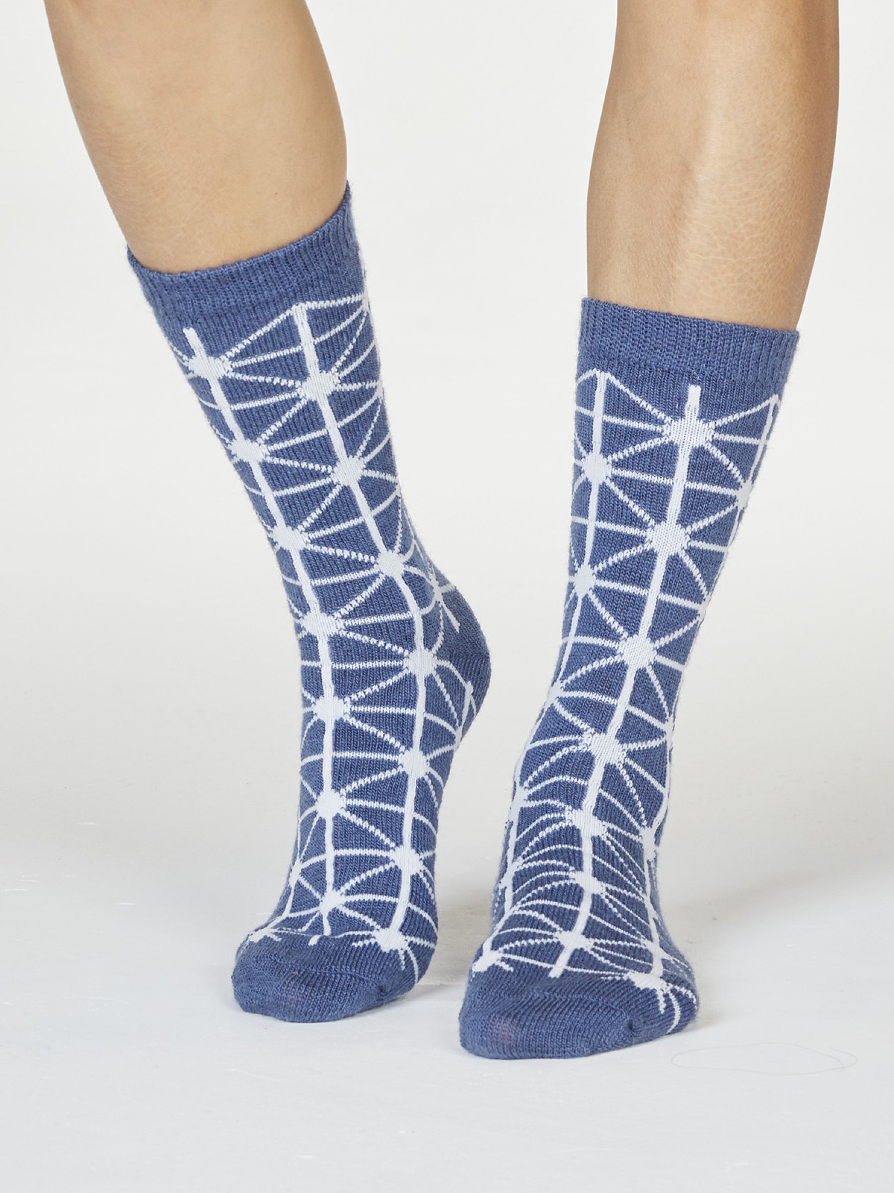 Jannie Wool Socks - Blue Slate