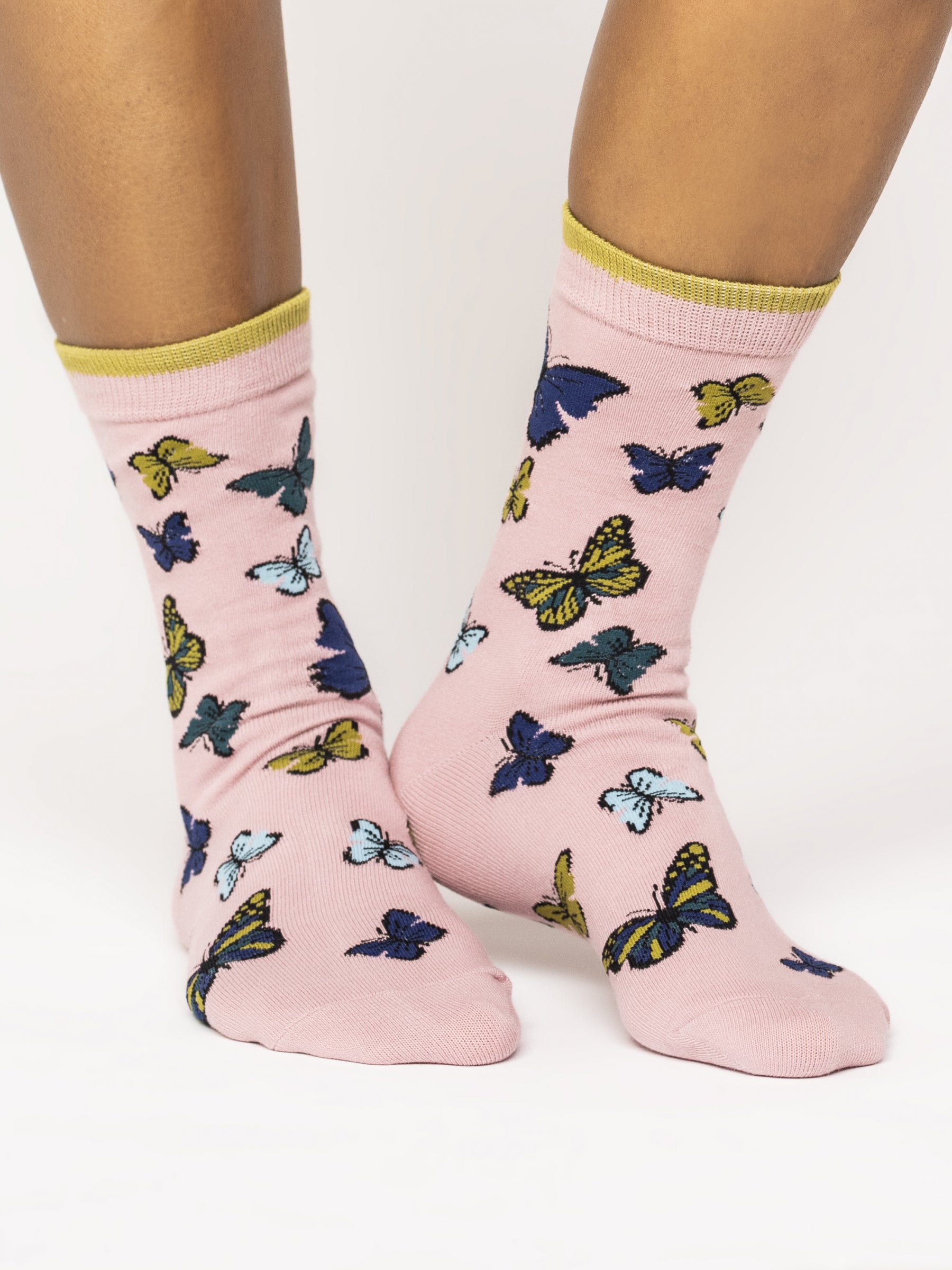 Butterfly Socks - Blush Pink