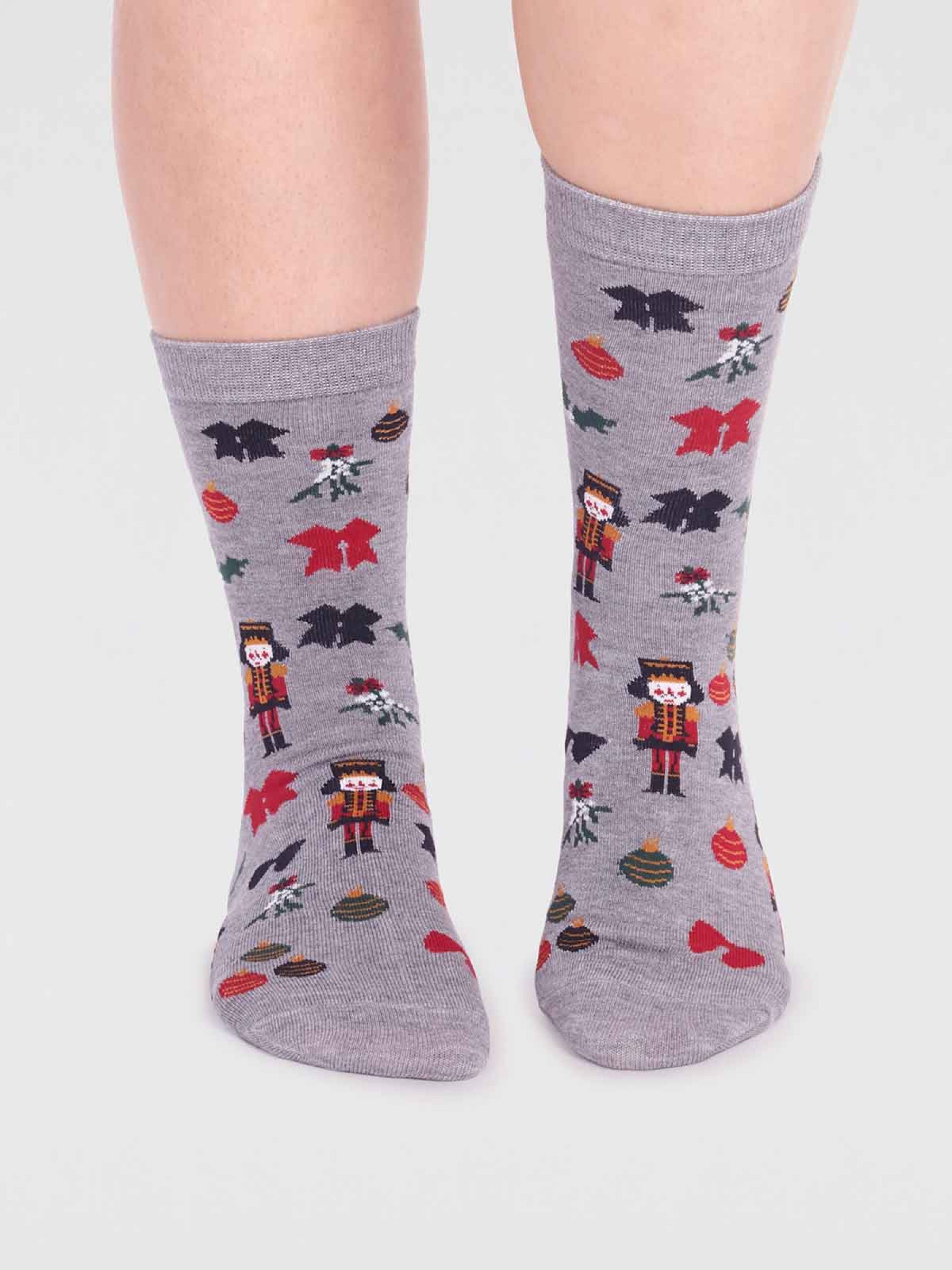 Clara Bamboo Nutcracker Sock - Grey Marle