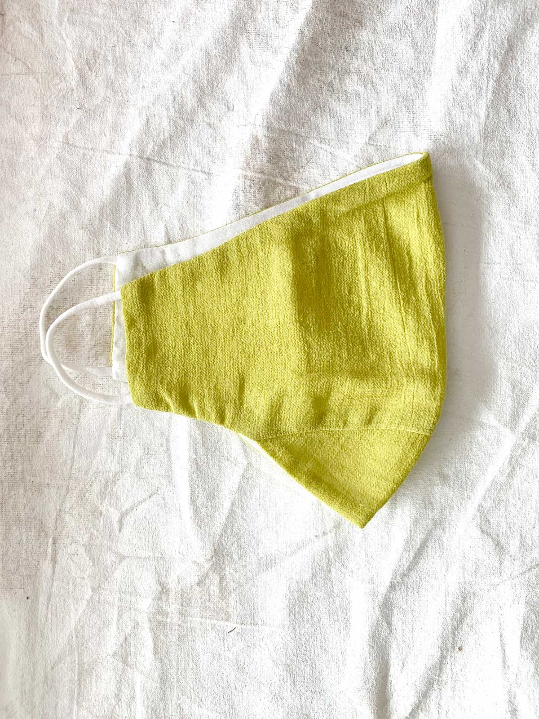 Organic Cotton Printed Face Mask - Winnie Green