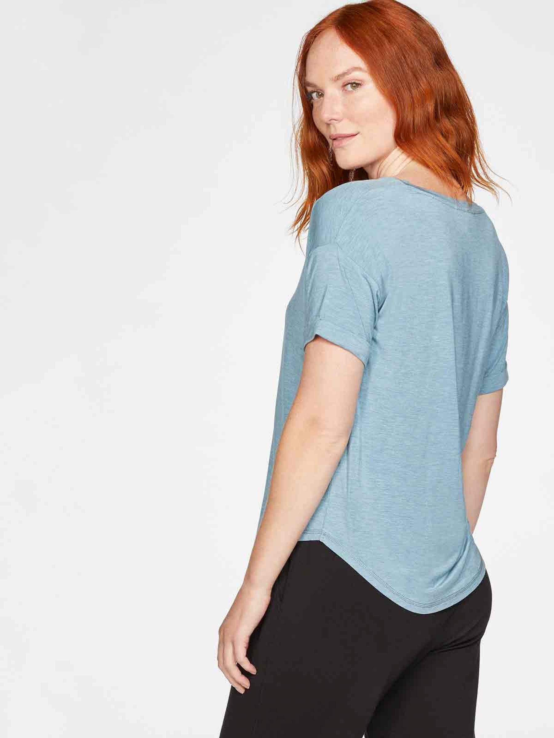 Eliza Naturally Soft Short Sleeve SeaCell™ T-Shirt - Blue