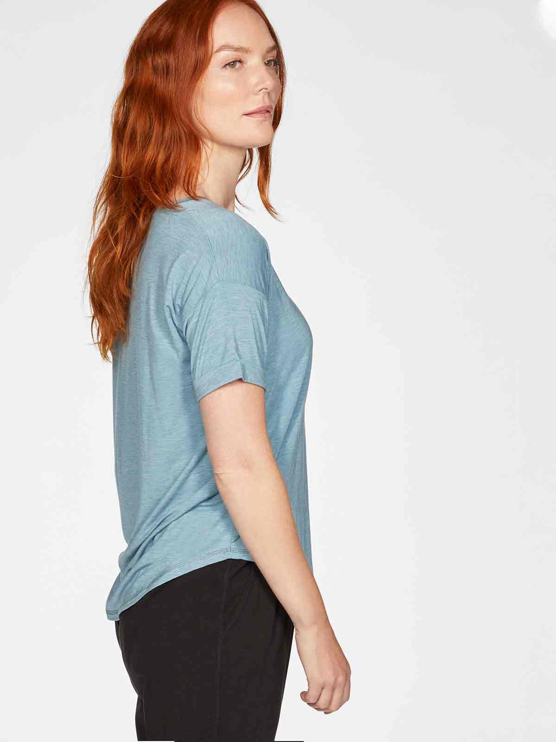 Eliza Naturally Soft Short Sleeve SeaCell™ T-Shirt - Blue