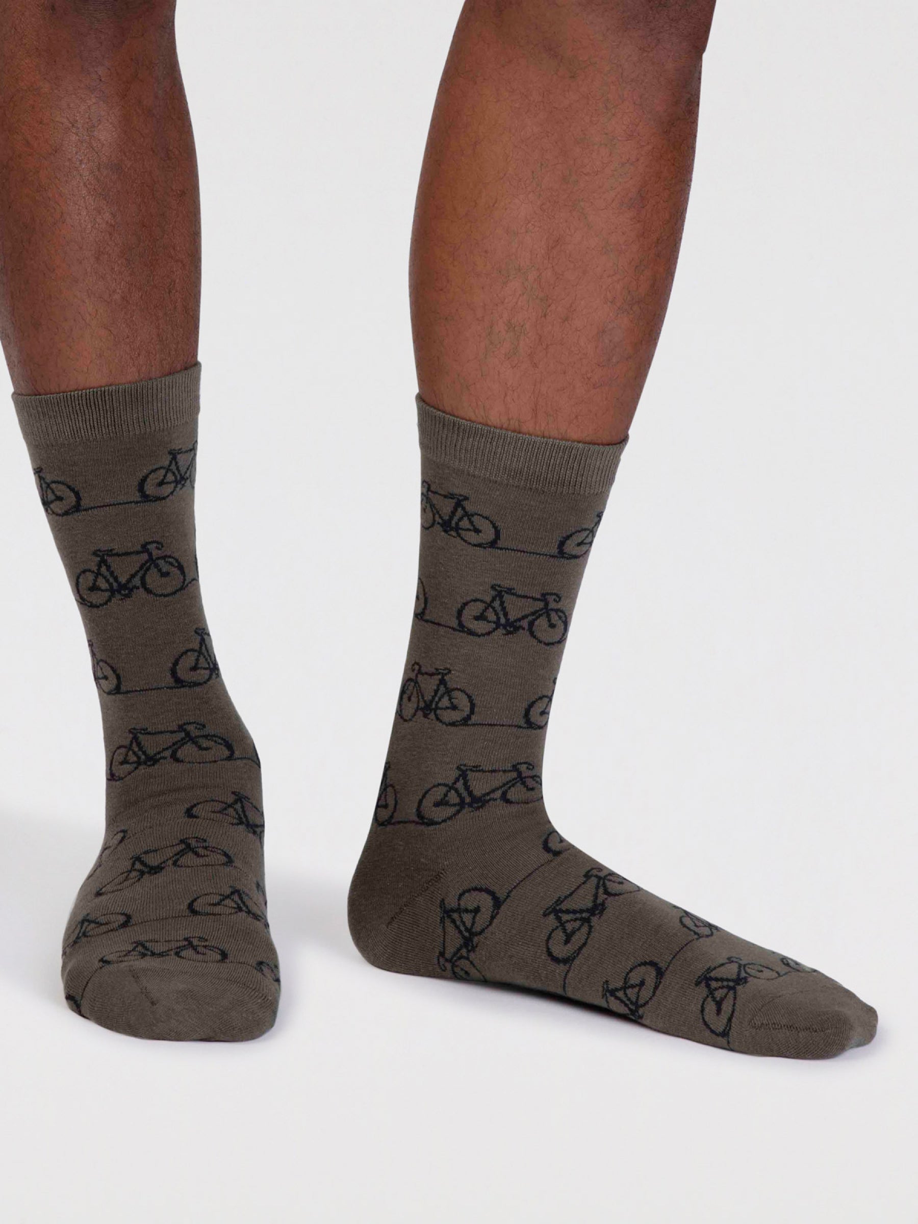 Bennie Organic Cotton Bike Socks - Cargo Green