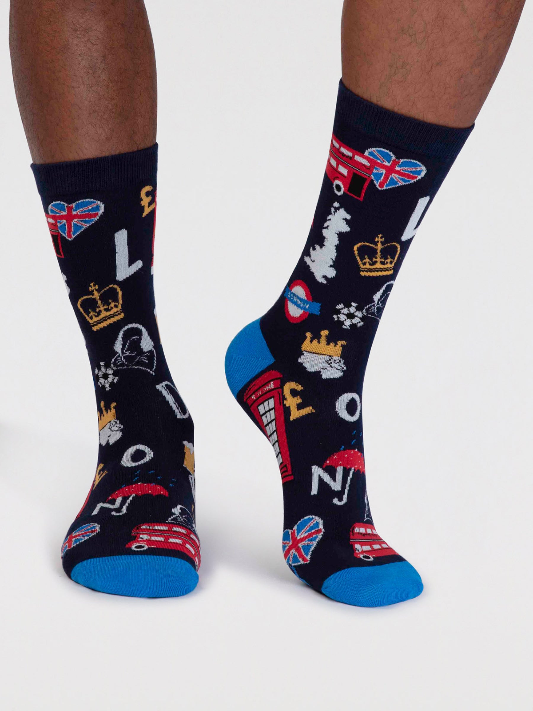 Will Men's Organic Cotton London Socks - Navy