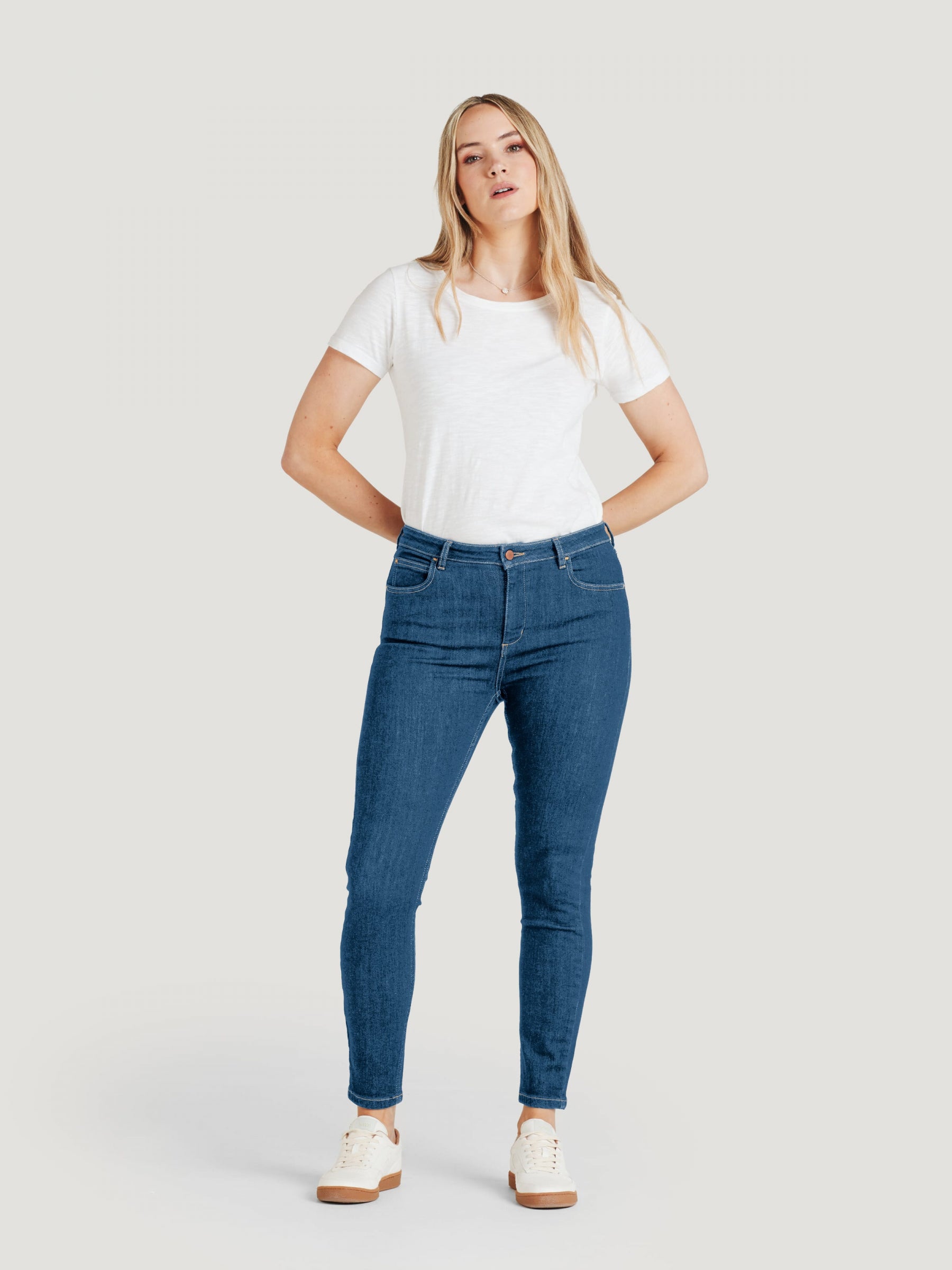 Essential Organic Cotton Skinny Jeans - Mid Blue