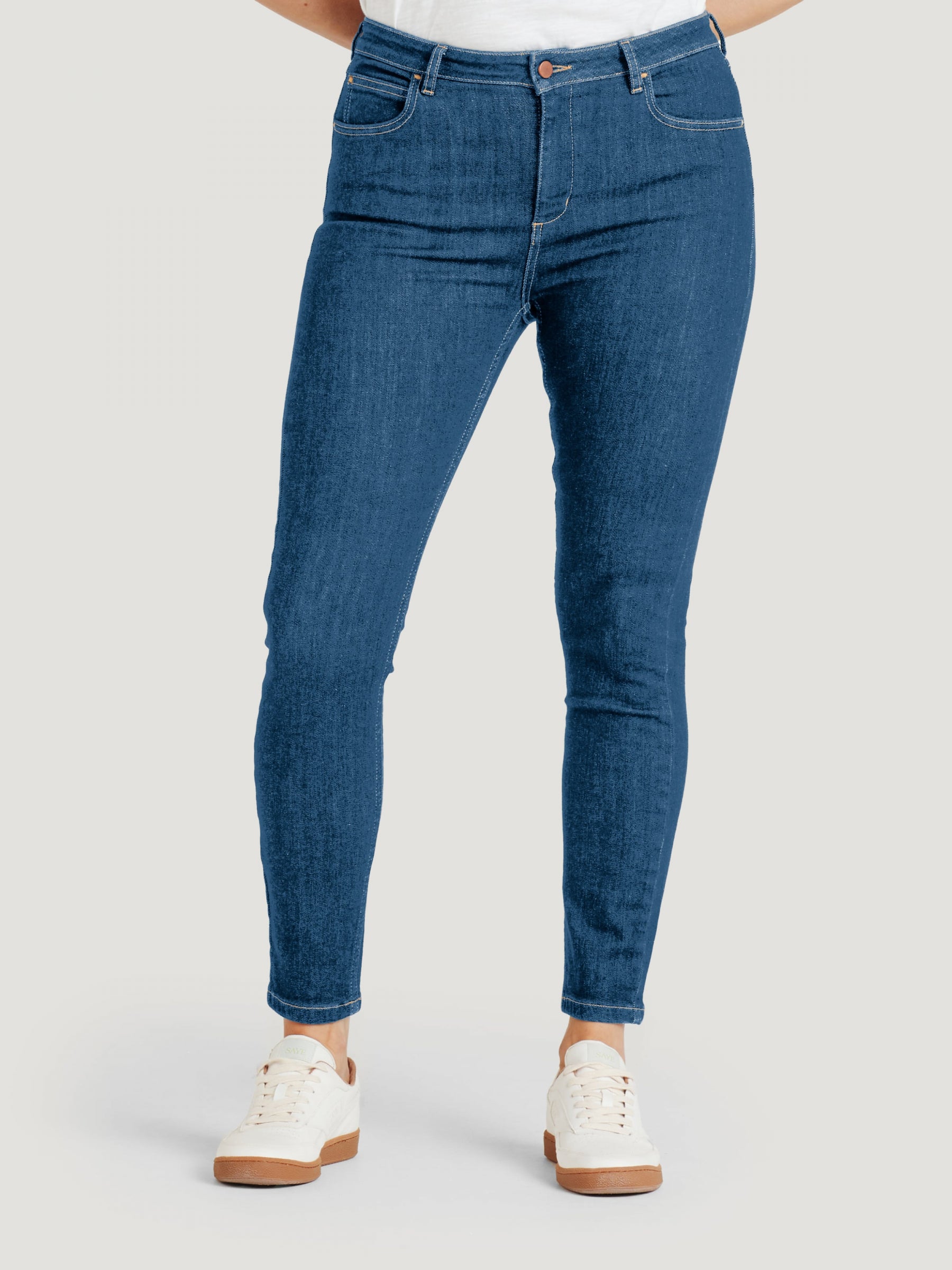 Essential Organic Cotton Skinny Jeans - Mid Blue