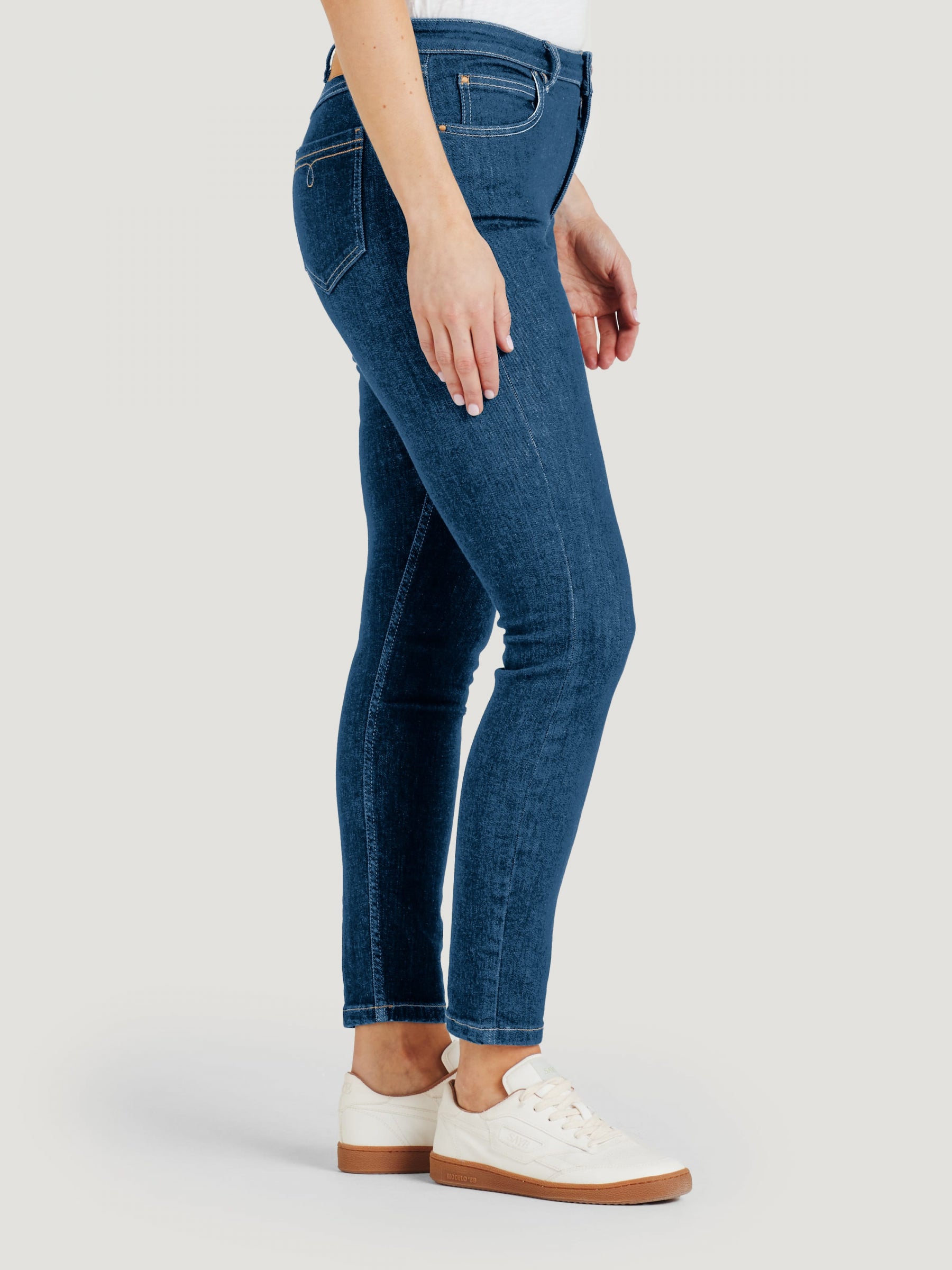 Essential Organic Cotton Skinny Jeans - Mid Blue