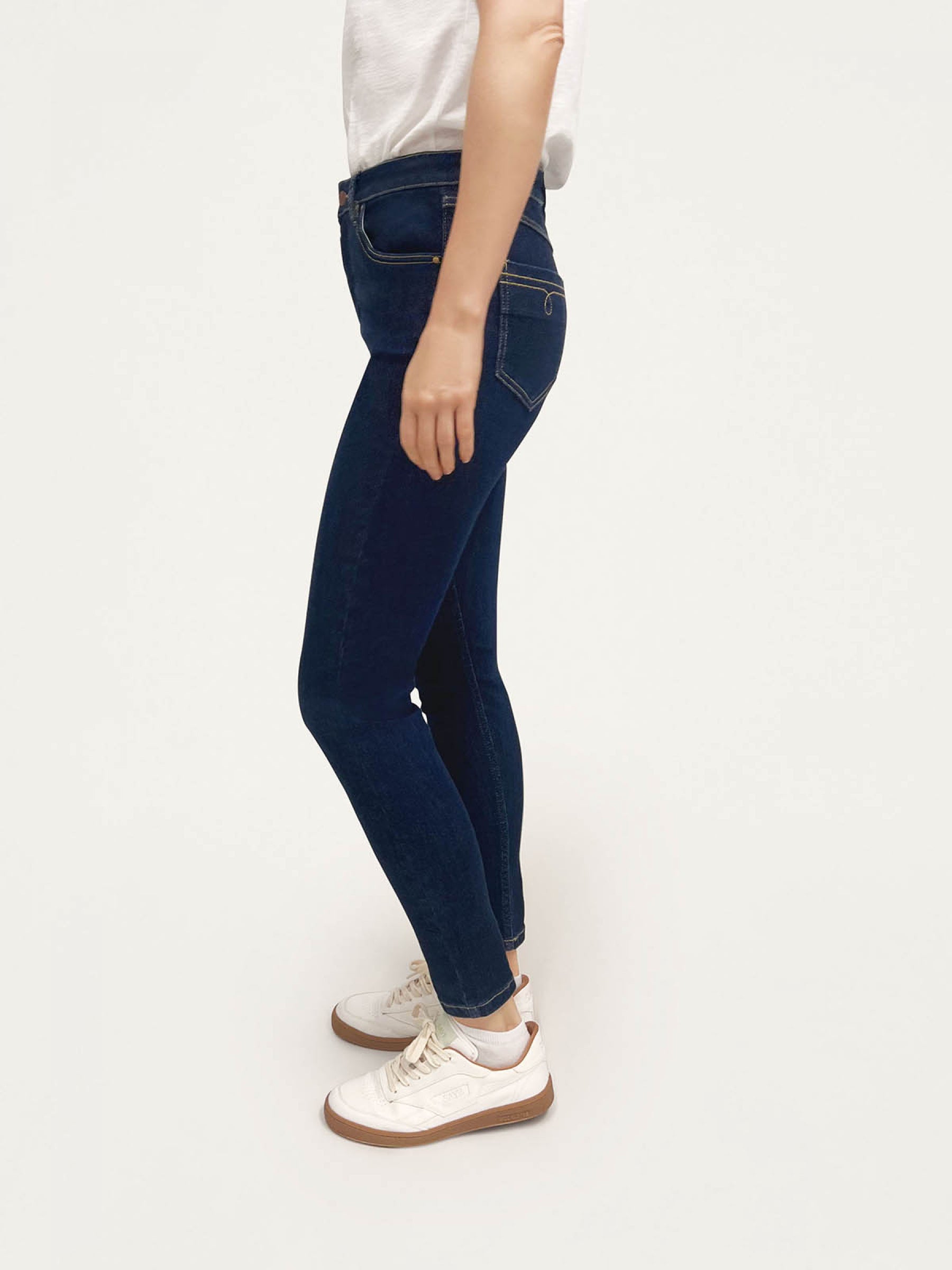 Essential Organic Cotton Skinny Jeans - Dark Indigo Blue