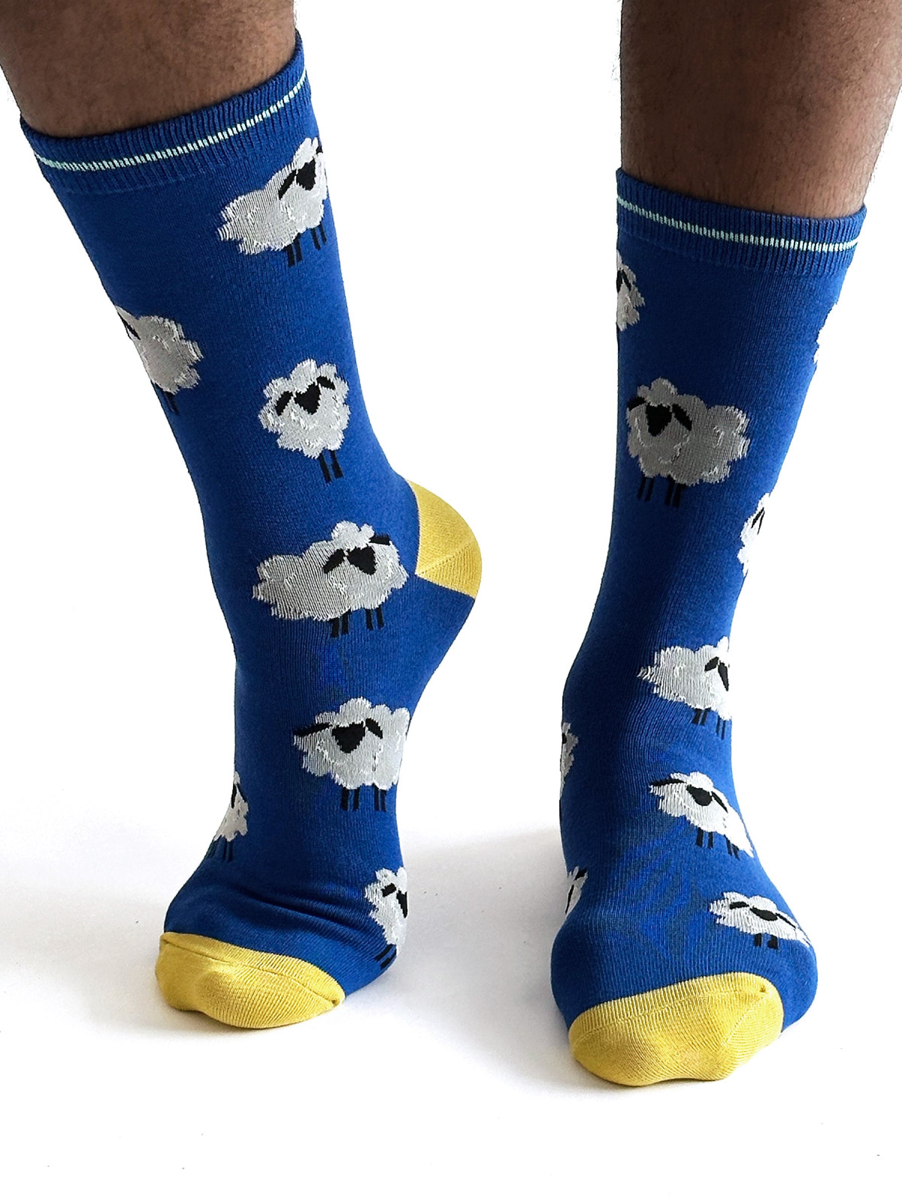 Elliot Sheep Bamboo Socks - Dark Blue