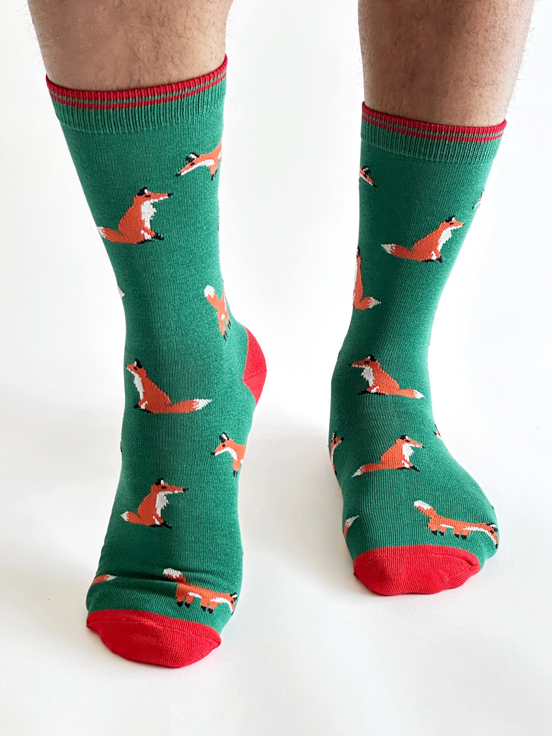 Oriel Fox Bamboo Socks - Dark Green