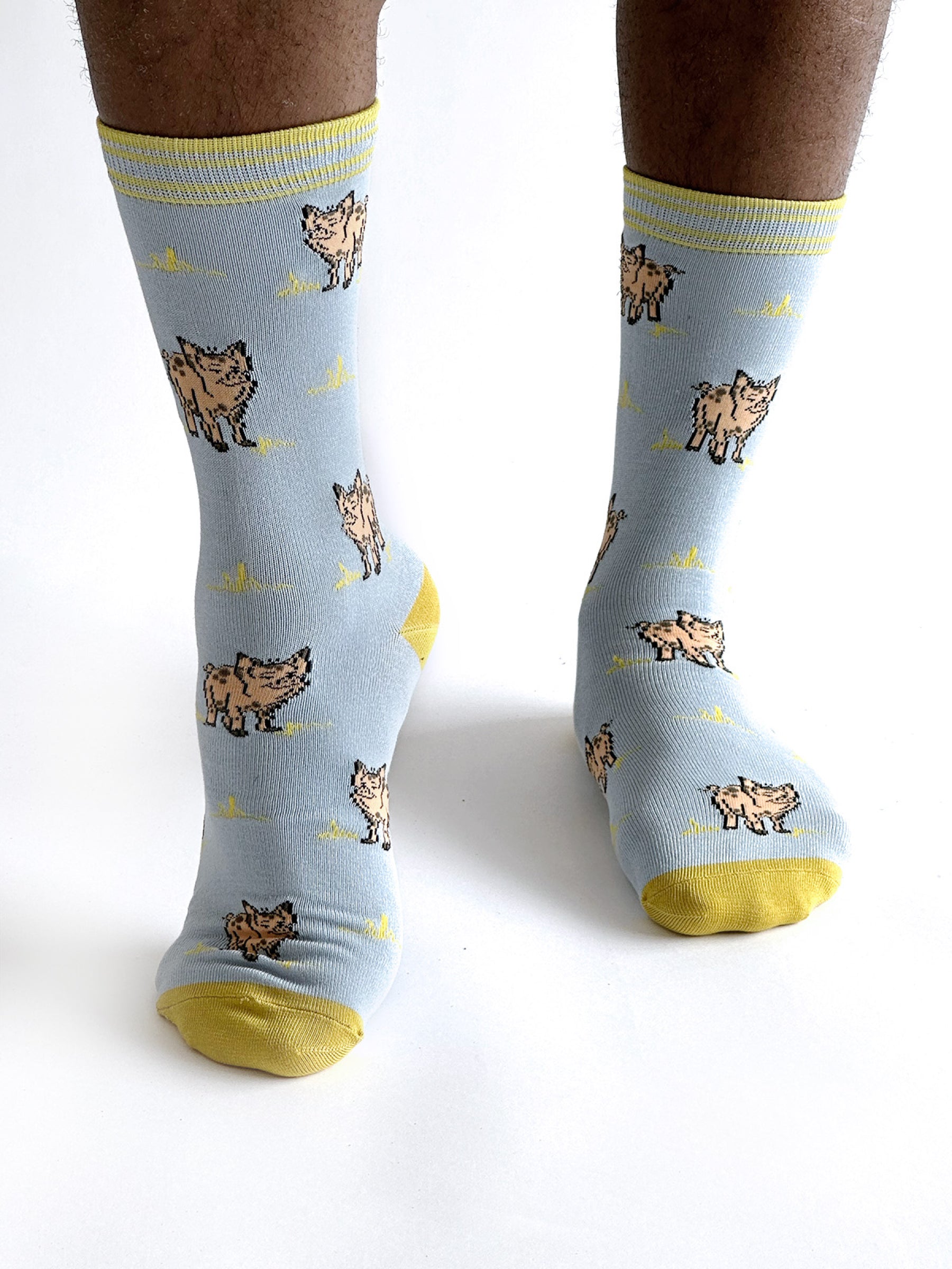 Willem Pig Bamboo Socks - Light Blue