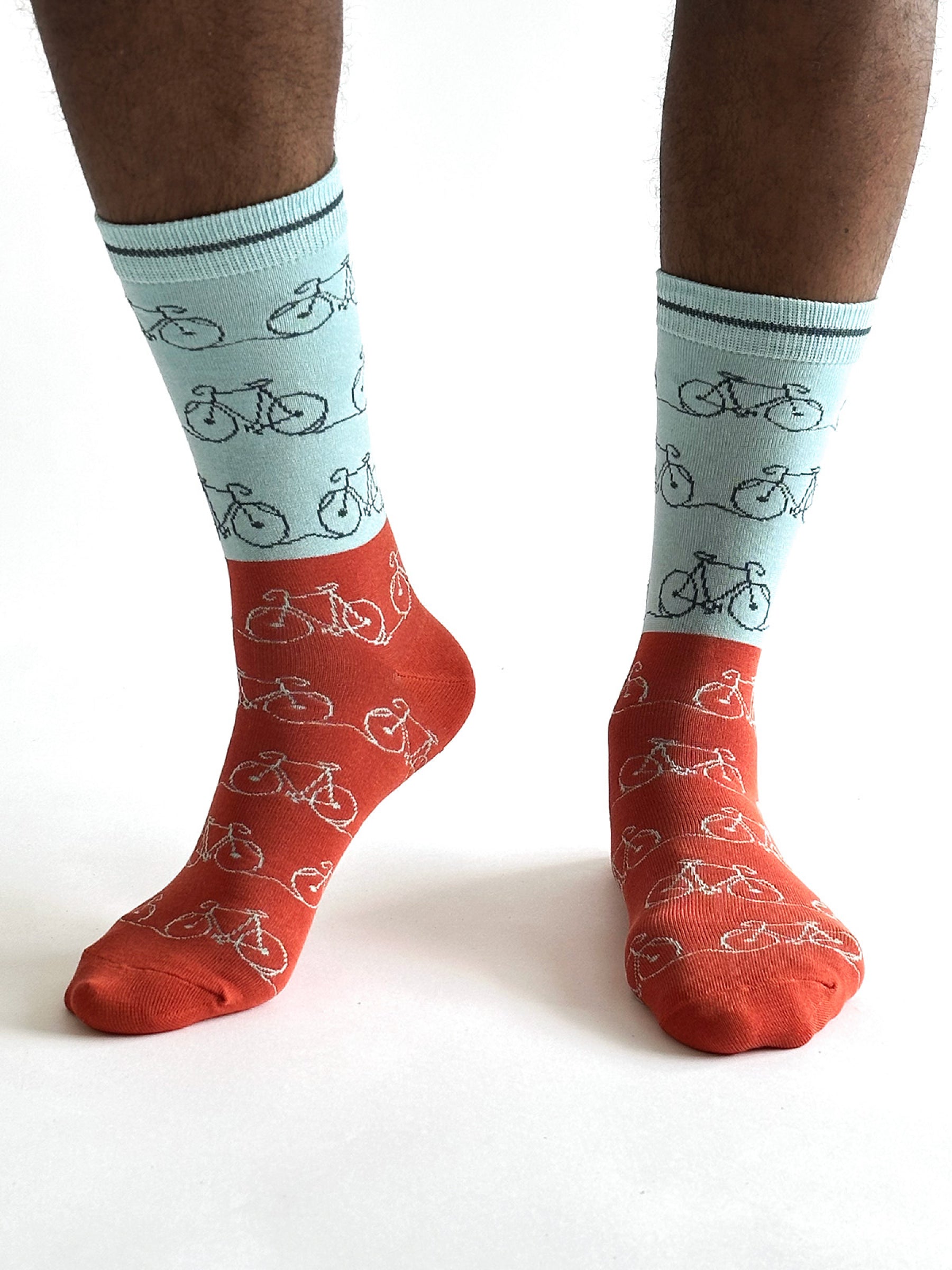 Riam Bike Bamboo Socks - Light Blue