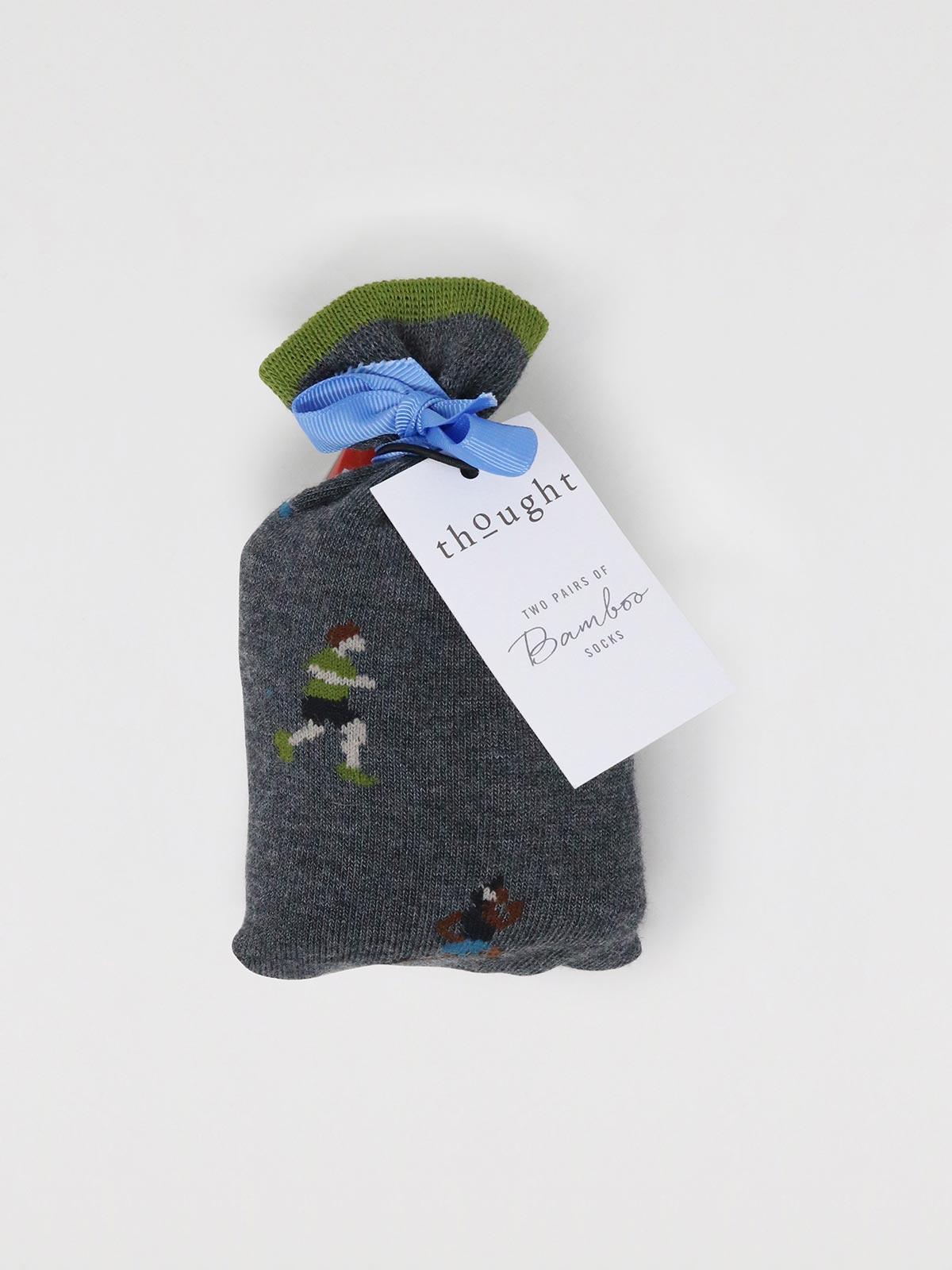 Heck Athlete Socks In A Bag - Dark Grey Marle - Thought Clothing UK