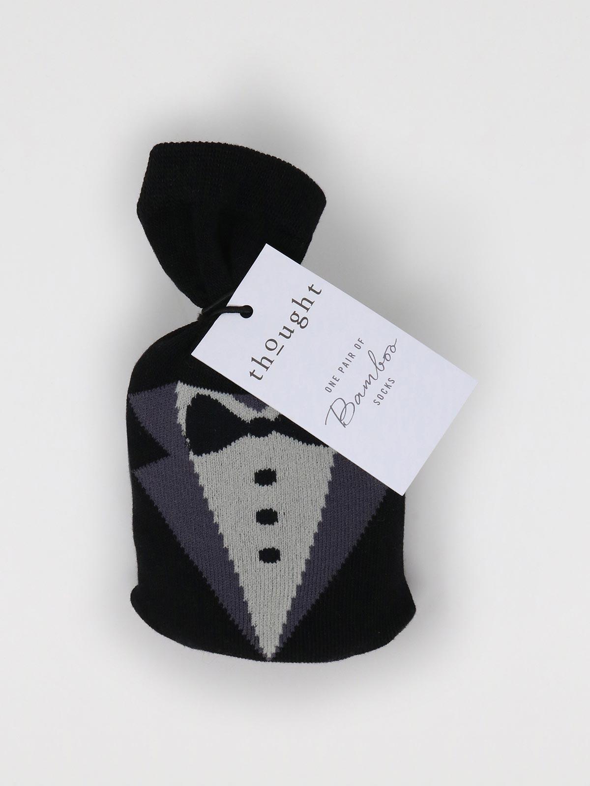 Frederik Tux Socks In A Bag - Black - Thought Clothing UK