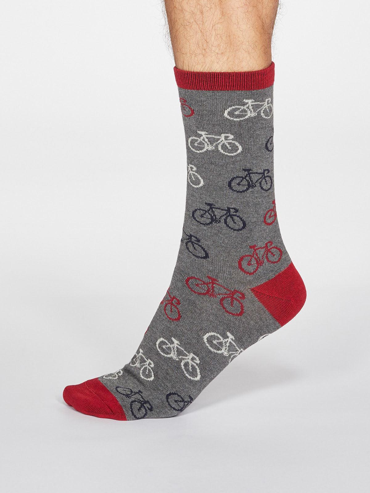 Zachary Bicycle Socks - Dark Grey Marle - Thought Clothing UK