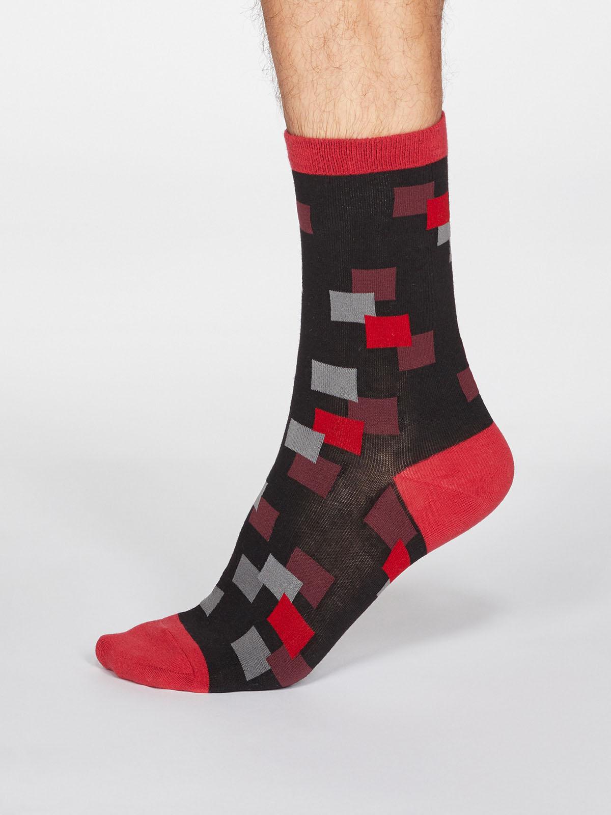 Evan Square Socks - Black - Thought Clothing UK