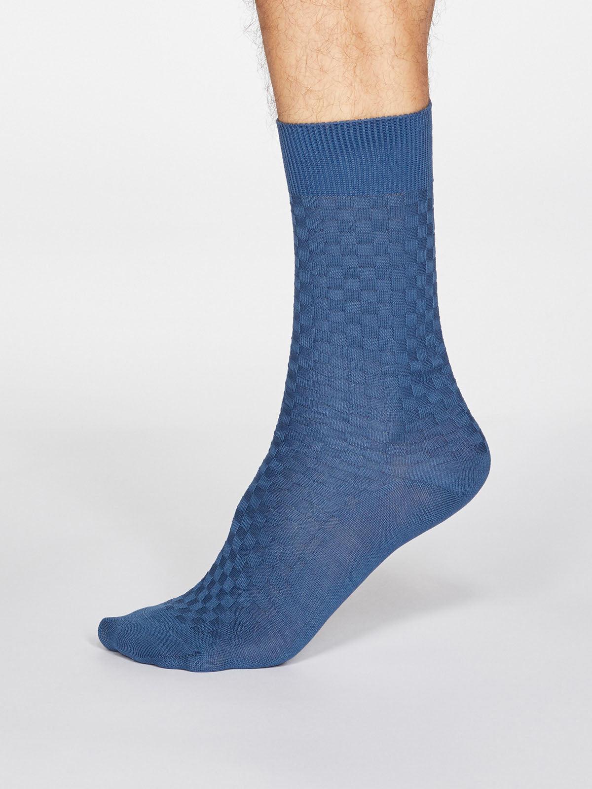 Cameron Dress Socks - Denim Blue Cameron Dress Socks - Denim Blue