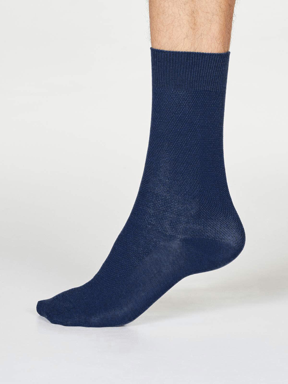 Rodney Dress Socks - Navy - Thought Clothing UK