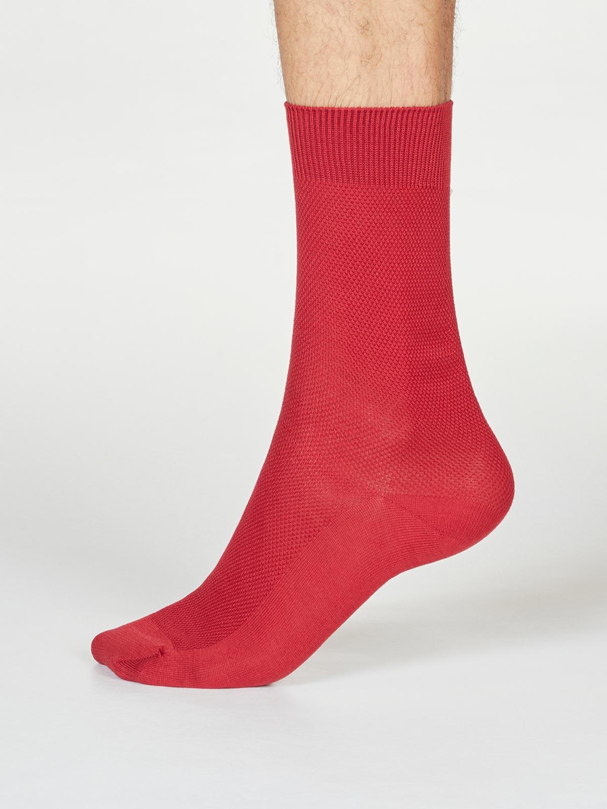 Rodney Dress Socks - Wine Red - Thought Clothing UK