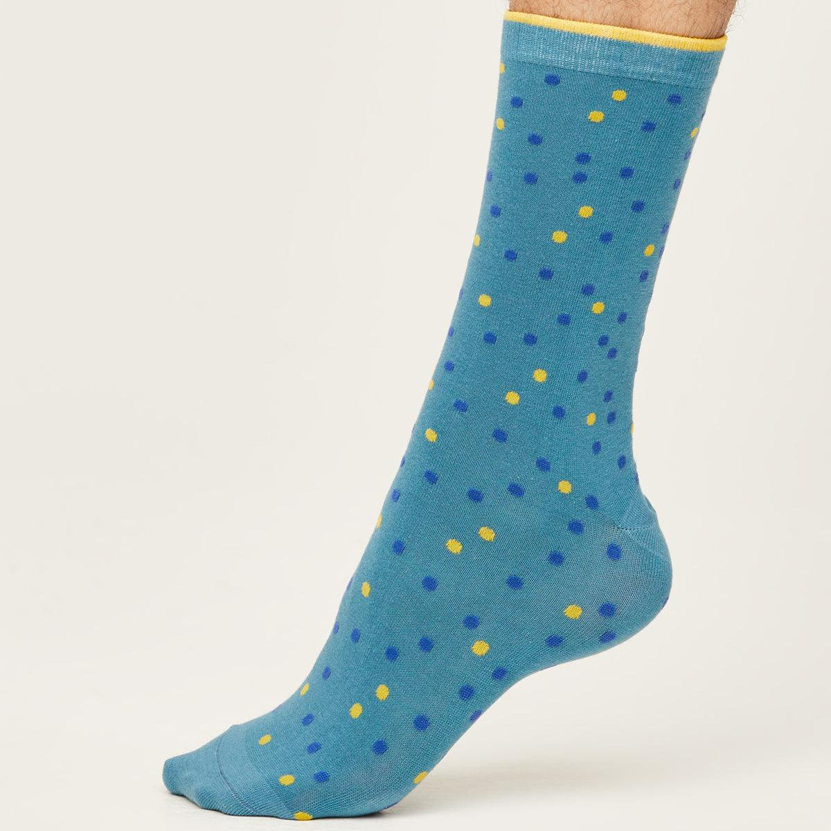 Spotty Organic Cotton Socks in Blue Spotty Organic Cotton Socks in Blue