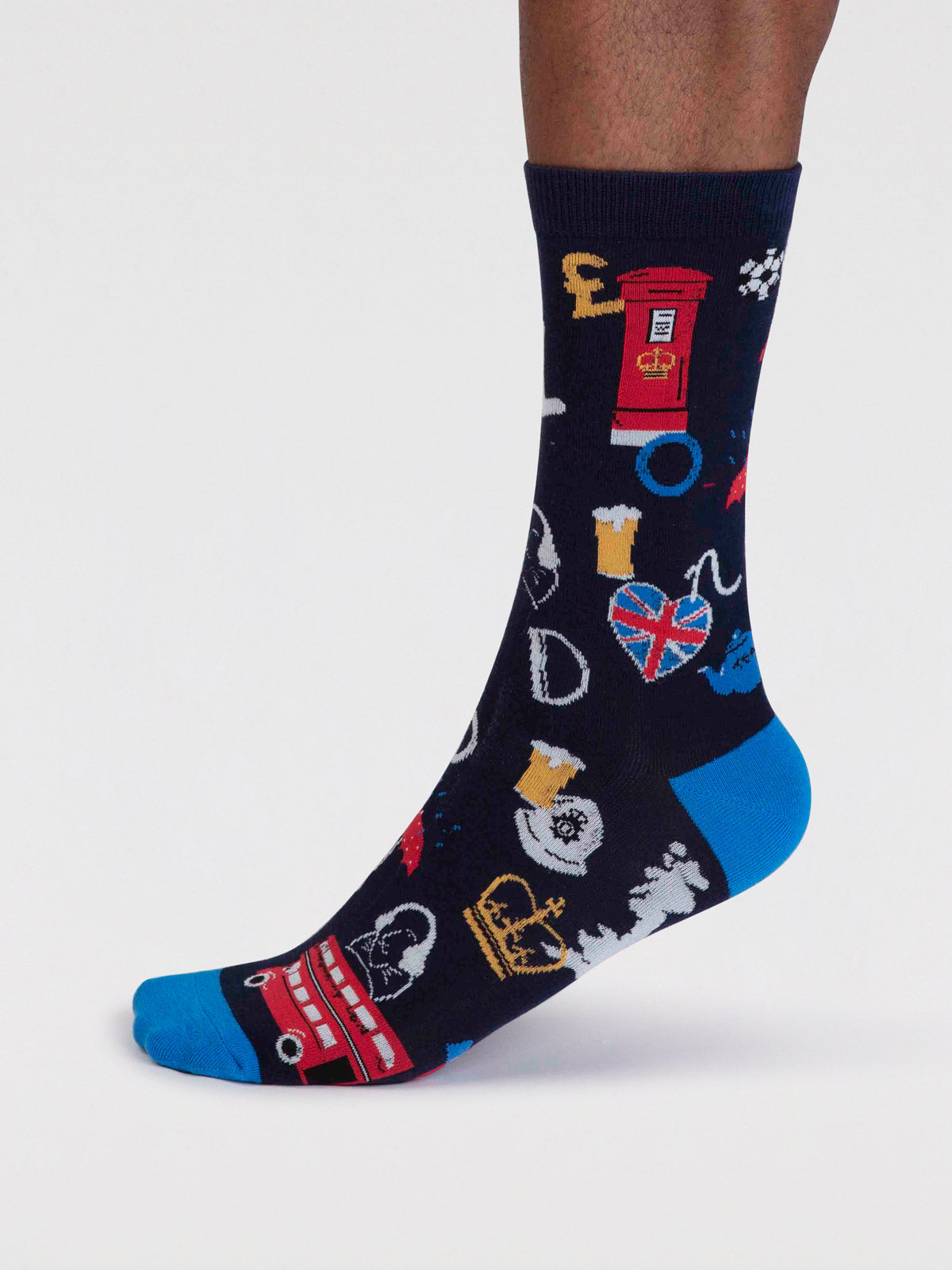 Will Men's Organic Cotton London Socks - Navy