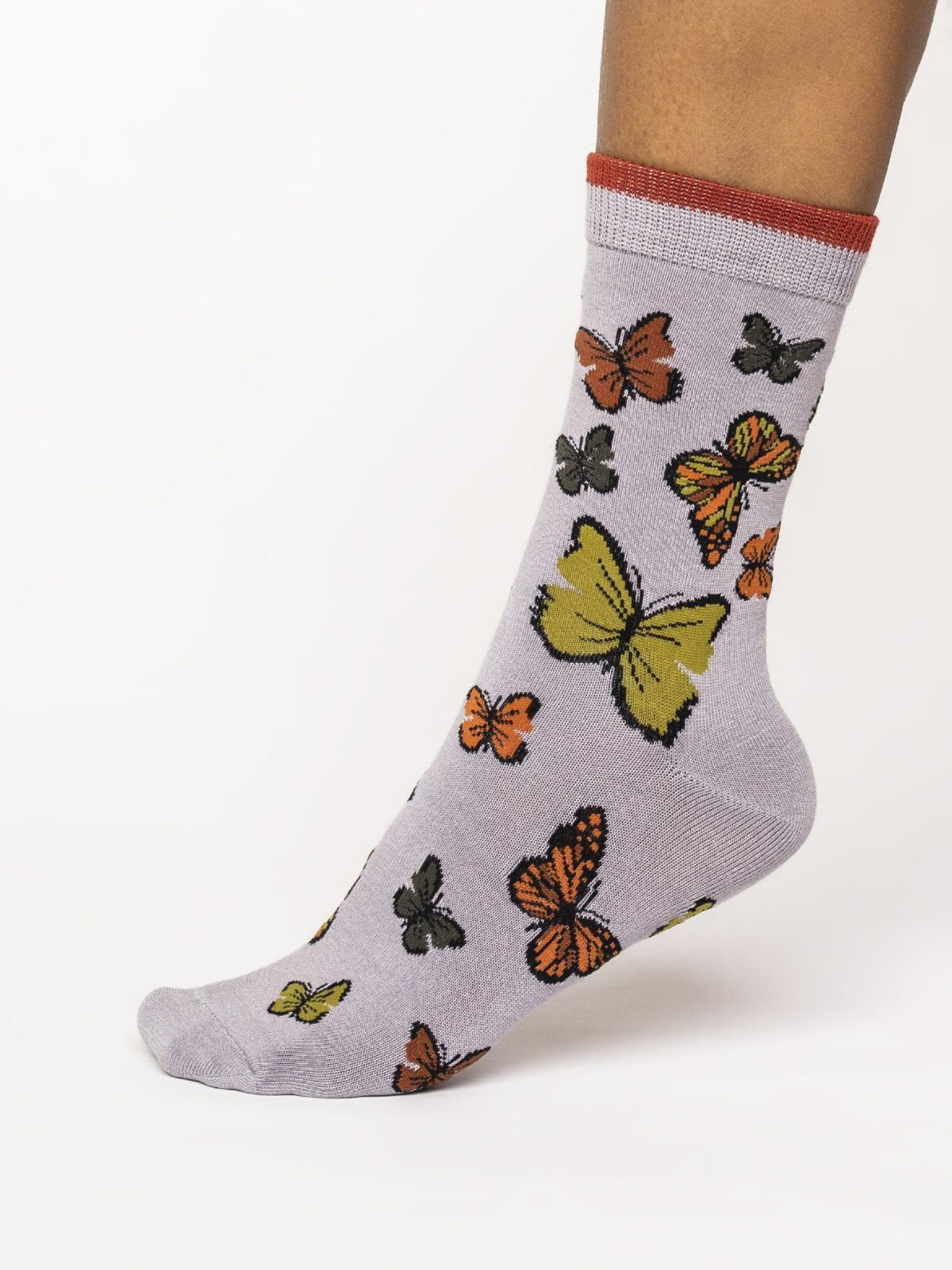 Butterfly Socks - Pebble Grey