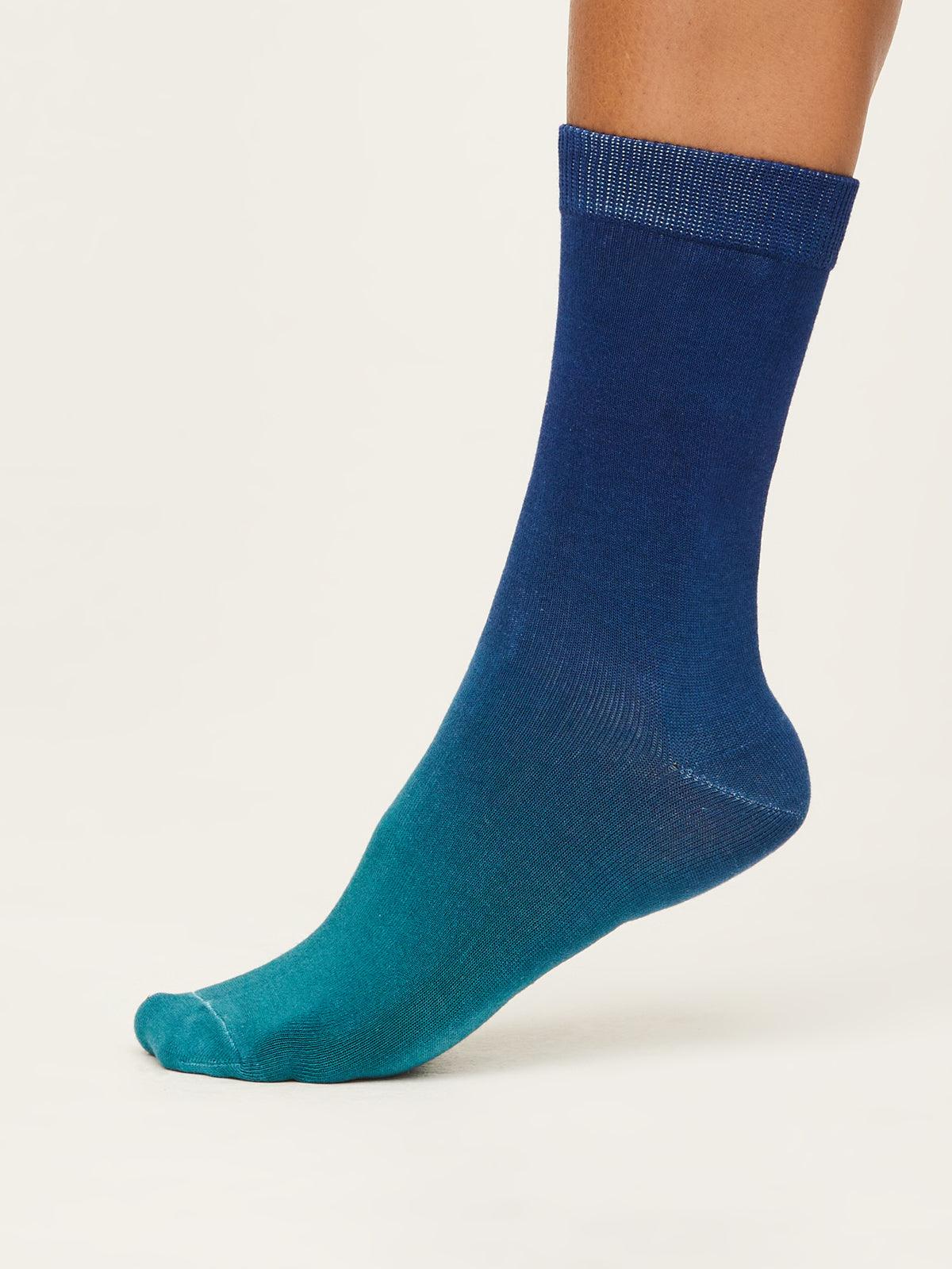 Dip Dye Socks - Twilight Blue - Thought Clothing UK