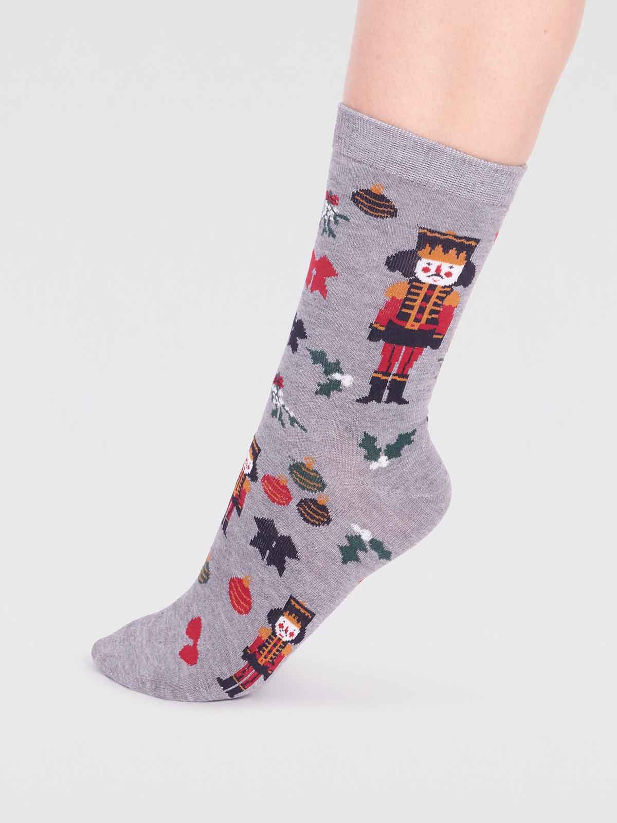 Clara Bamboo Nutcracker Sock - Grey Marle