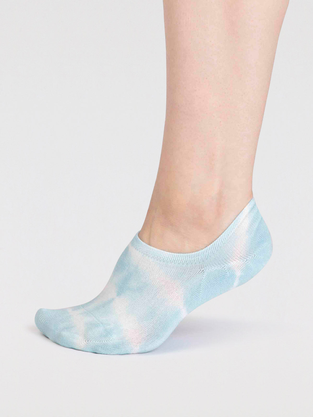 Anca Bamboo Tie Dye No-Show Socks - Blue