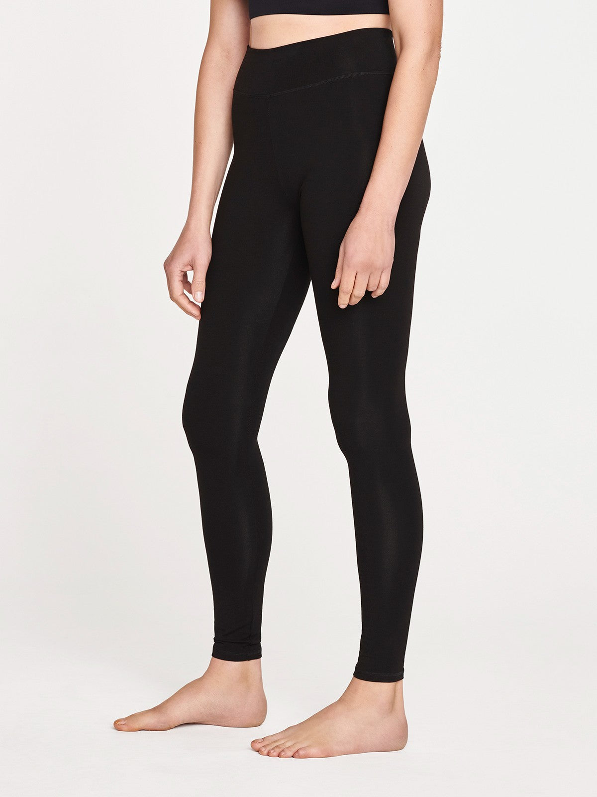 Essential Bamboo Organic Cotton Thick Leggings - Black