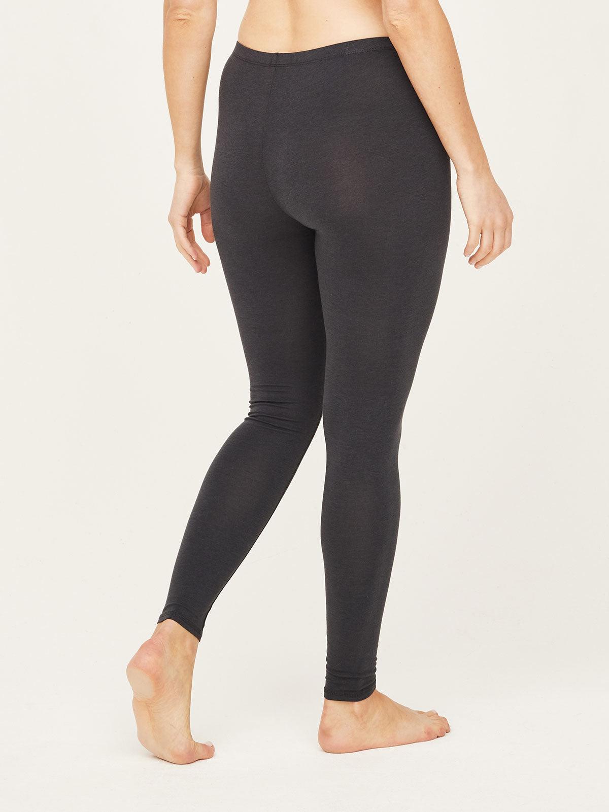 Essential Bamboo Organic Cotton Base Layer Leggings - Dark Grey - Thought Clothing UK